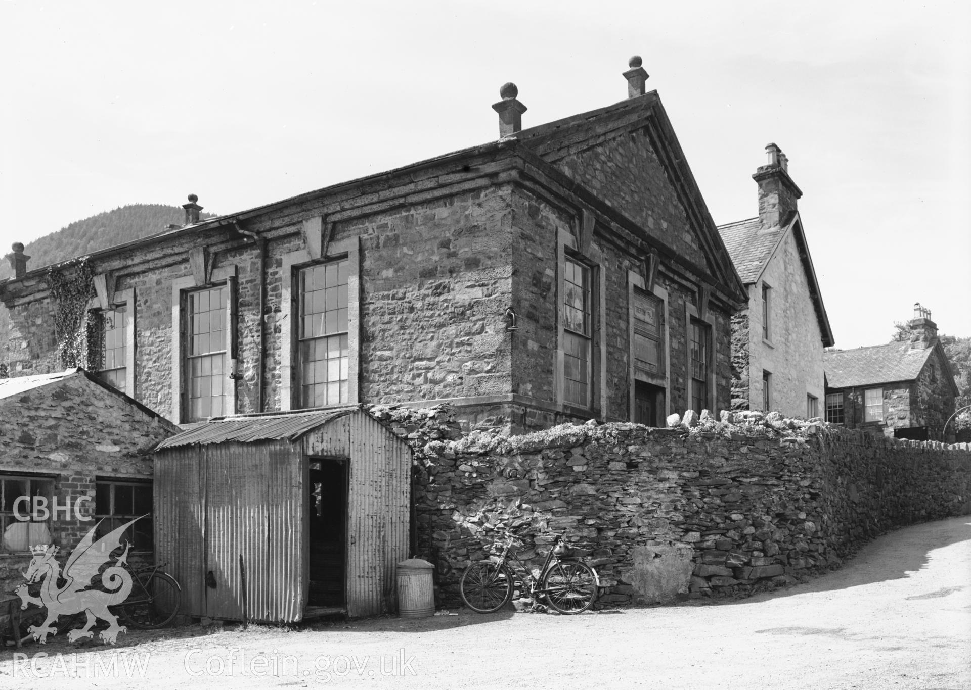 One black and white photograph showing the Town Hall.