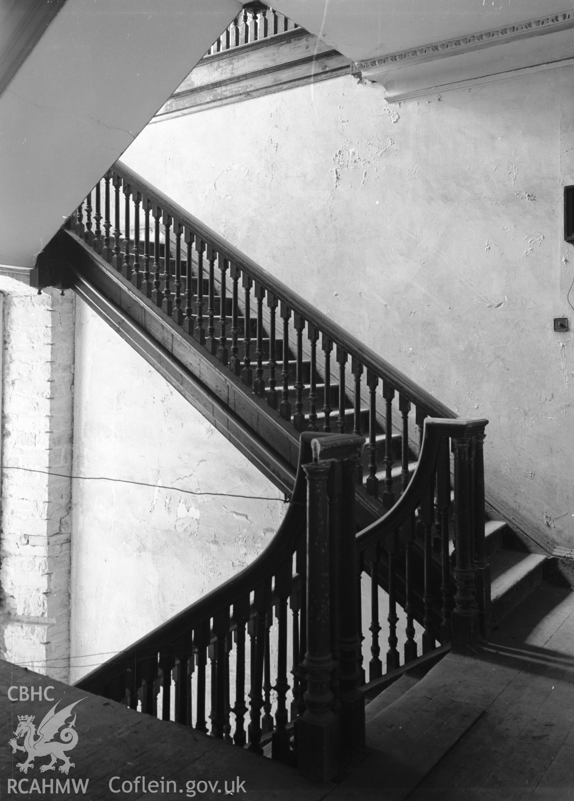 Interior view,  staircase to second floor