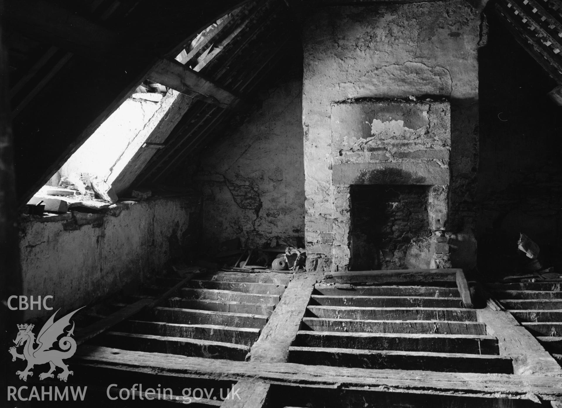 Interior view showing roof over Wynne room