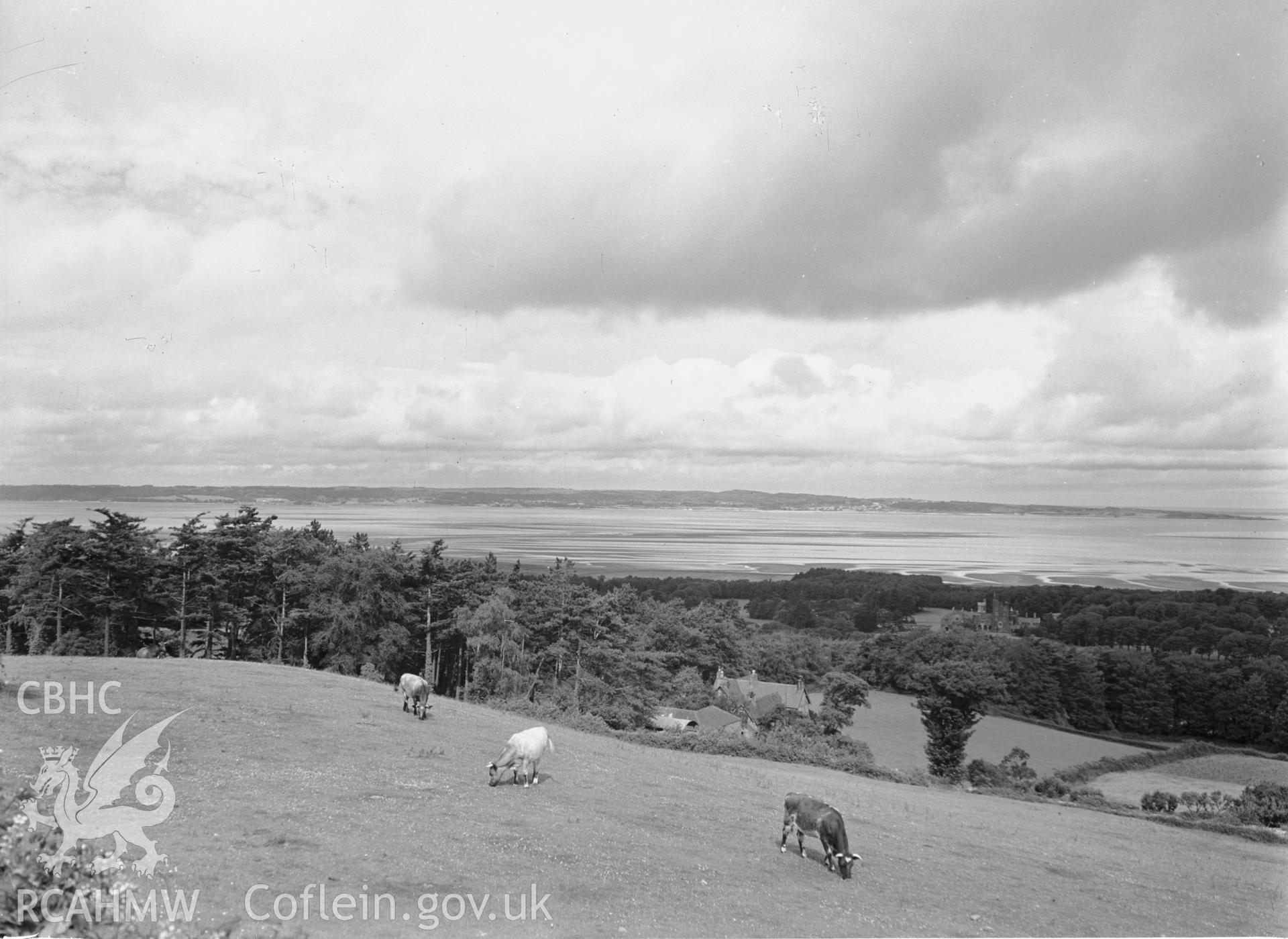 Exterior view from the farm towards Anglesey.