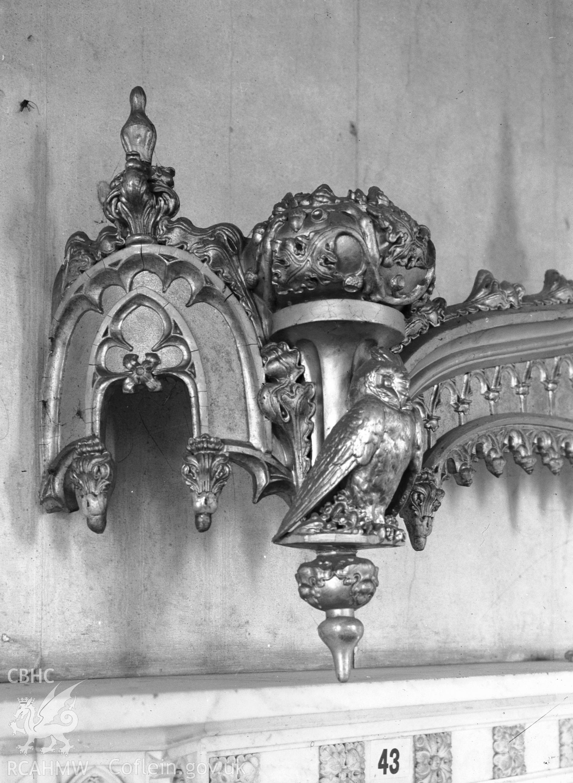Interior view showing the detail of the curtain box in the drawing-room
