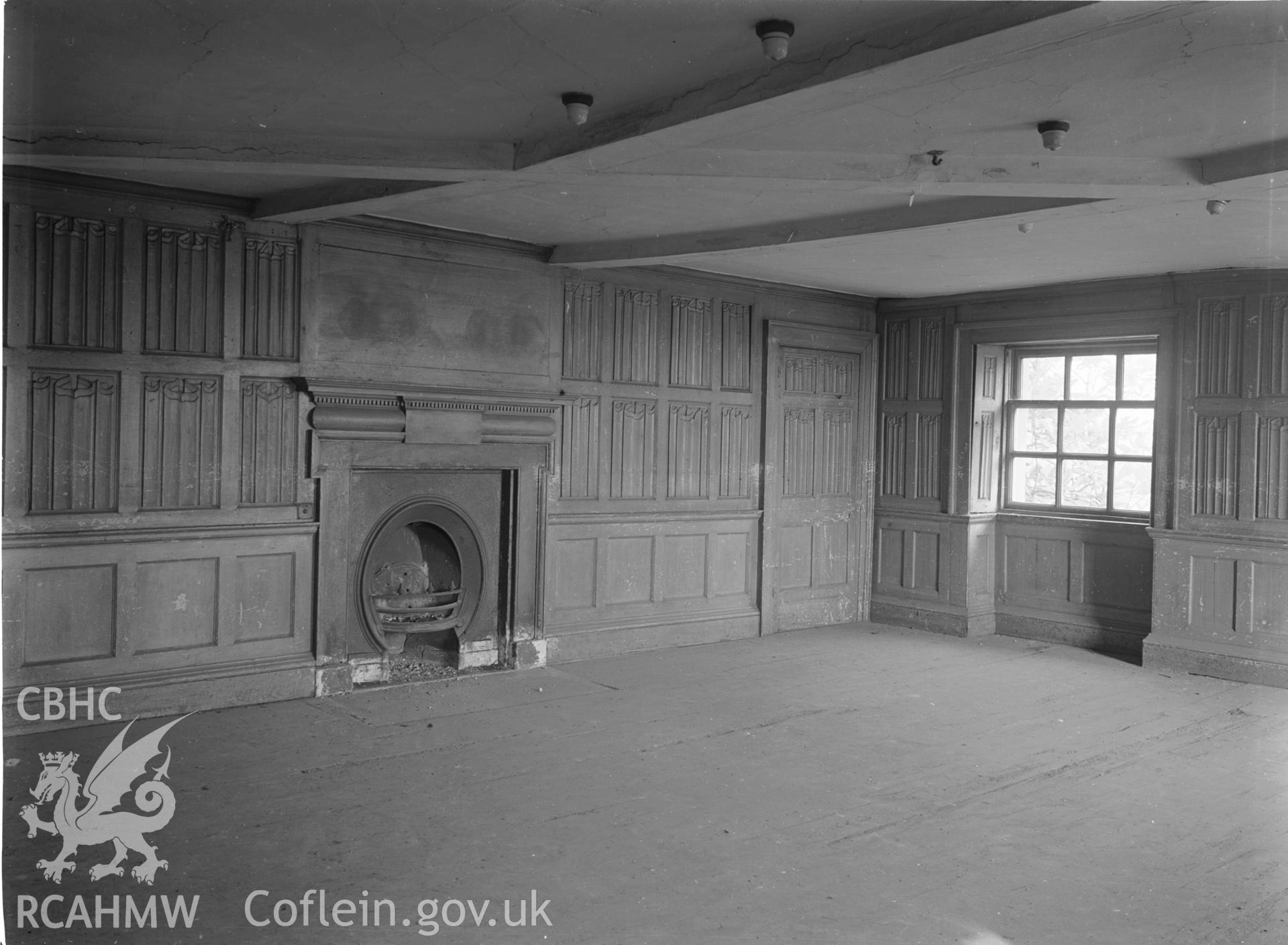 Interior view, billiards room over Lady Rhondda's bedroom