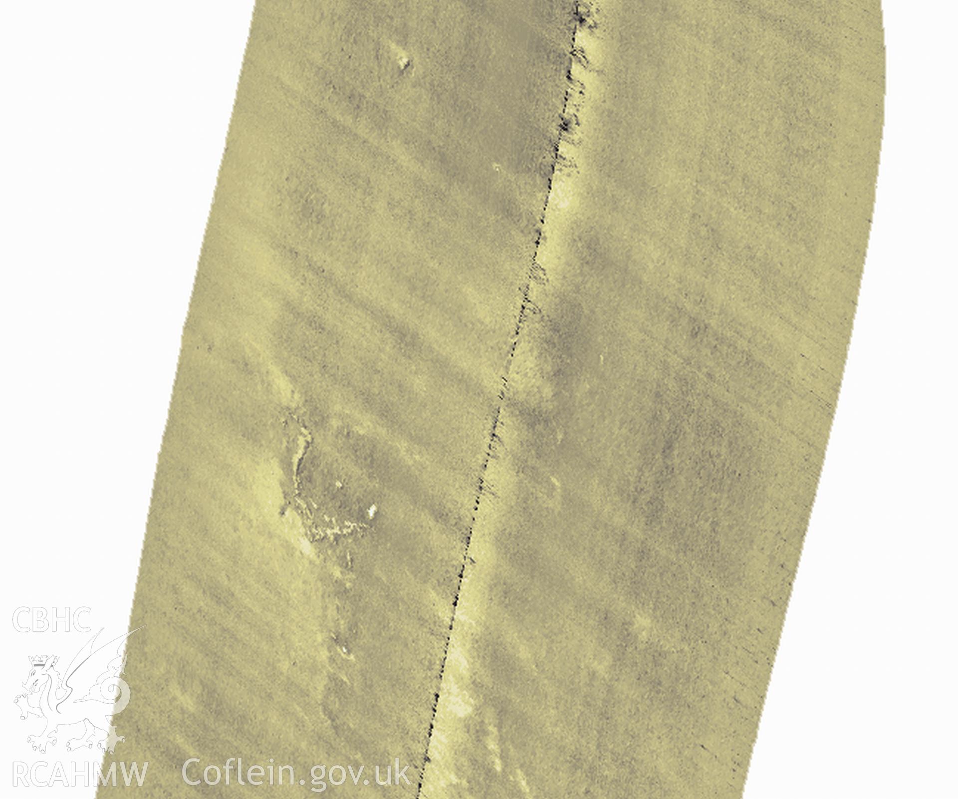 Side scan sonar image of an unnamed wreck gathered by Wessex Archaeology, Report Ref: 53111.02, figure48, WAID 7176.