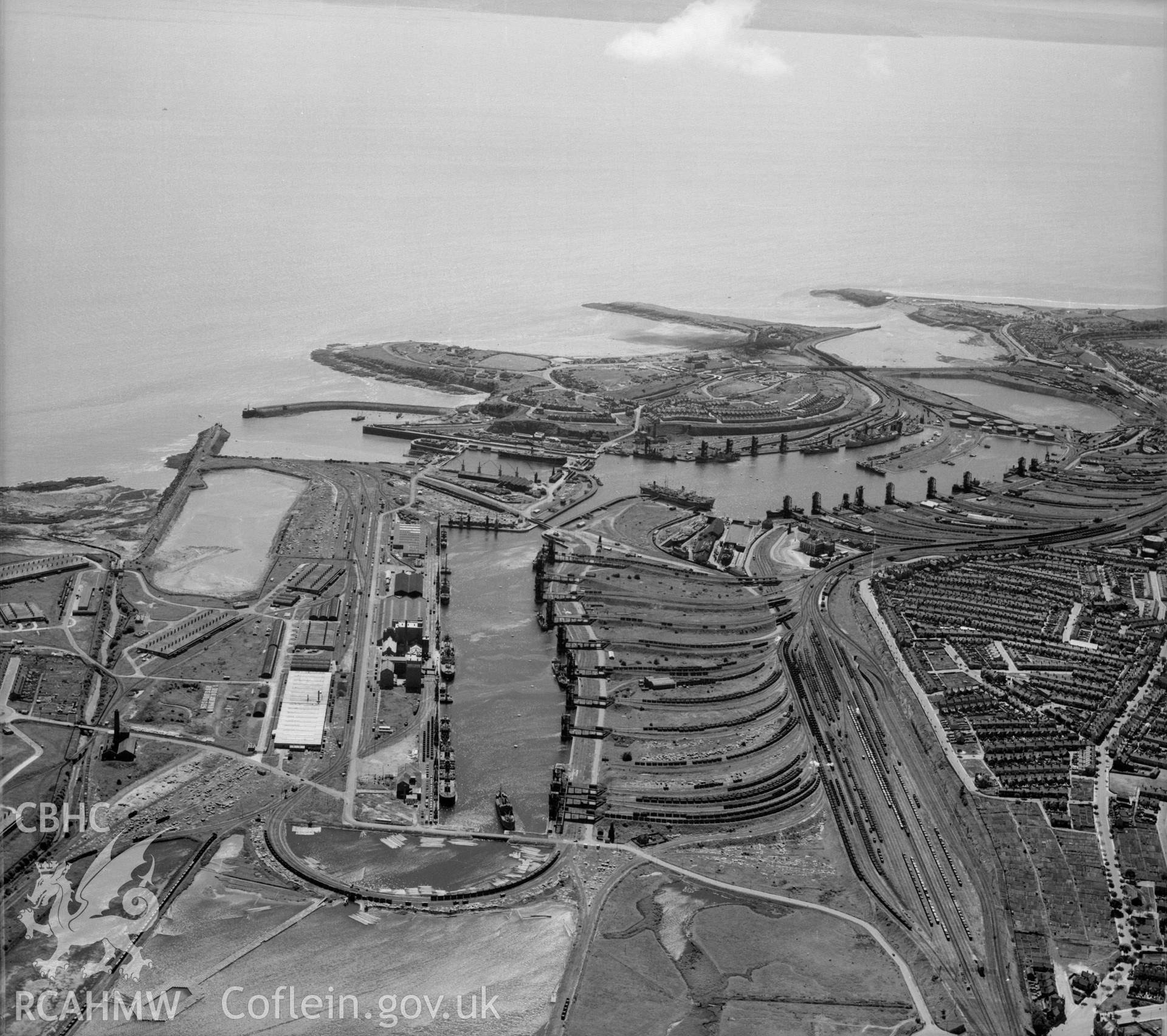 View of Barry showing docks