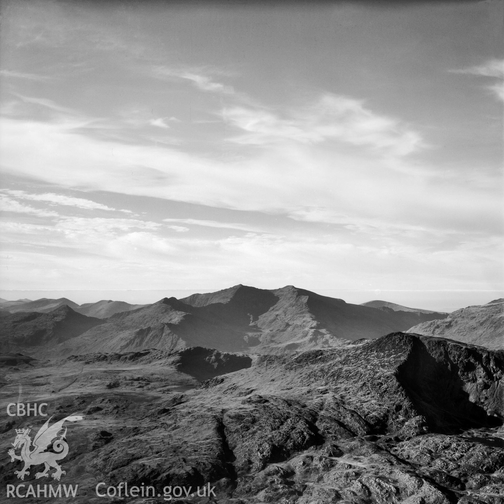 View of Snowdon looking north west. Oblique aerial photograph, 5?" cut roll film.