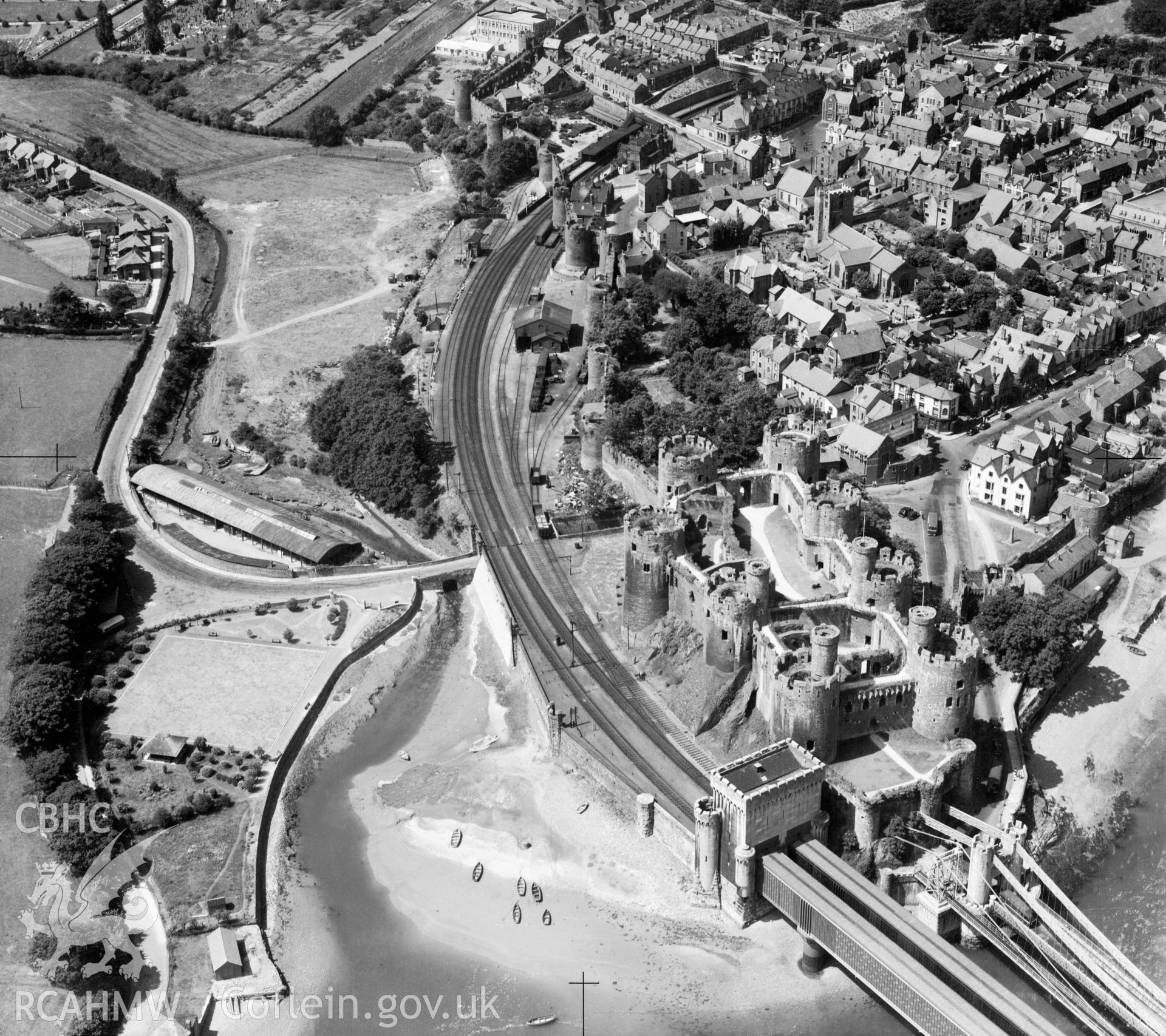 View of Conwy showing castle