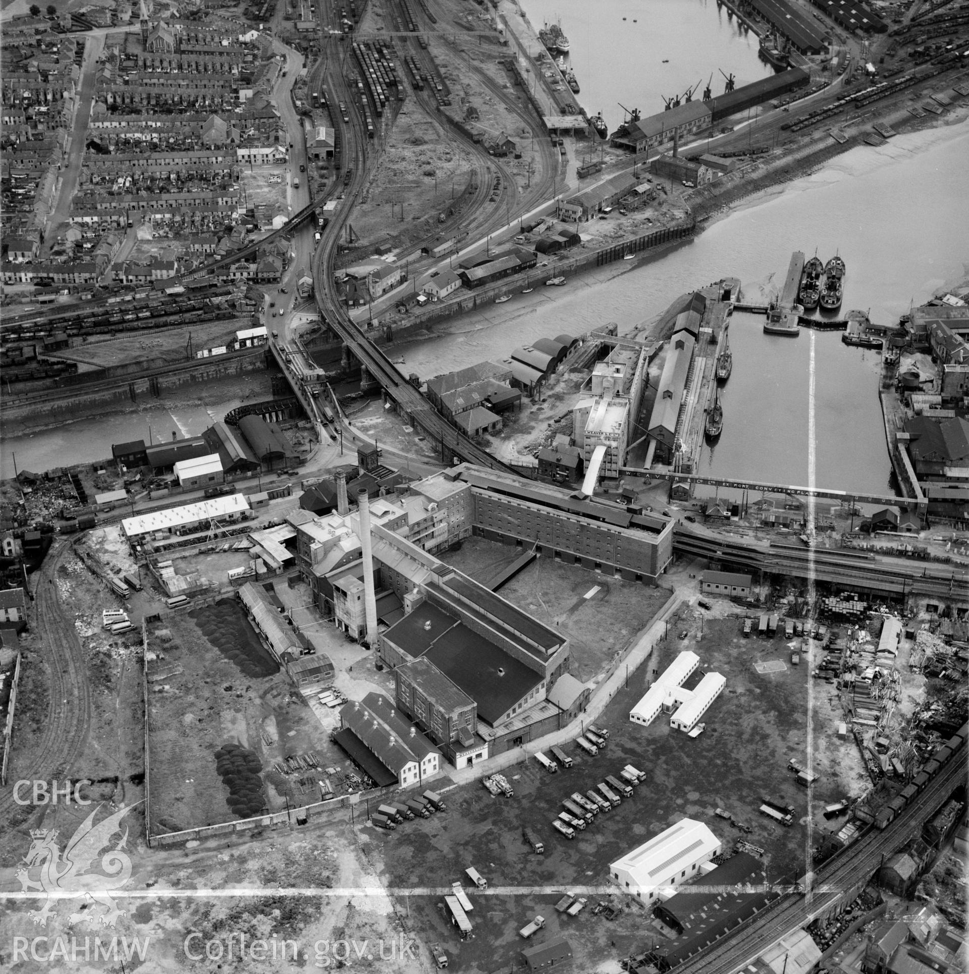 View of Swansea showing Weaver & Co., Ltd. Mill