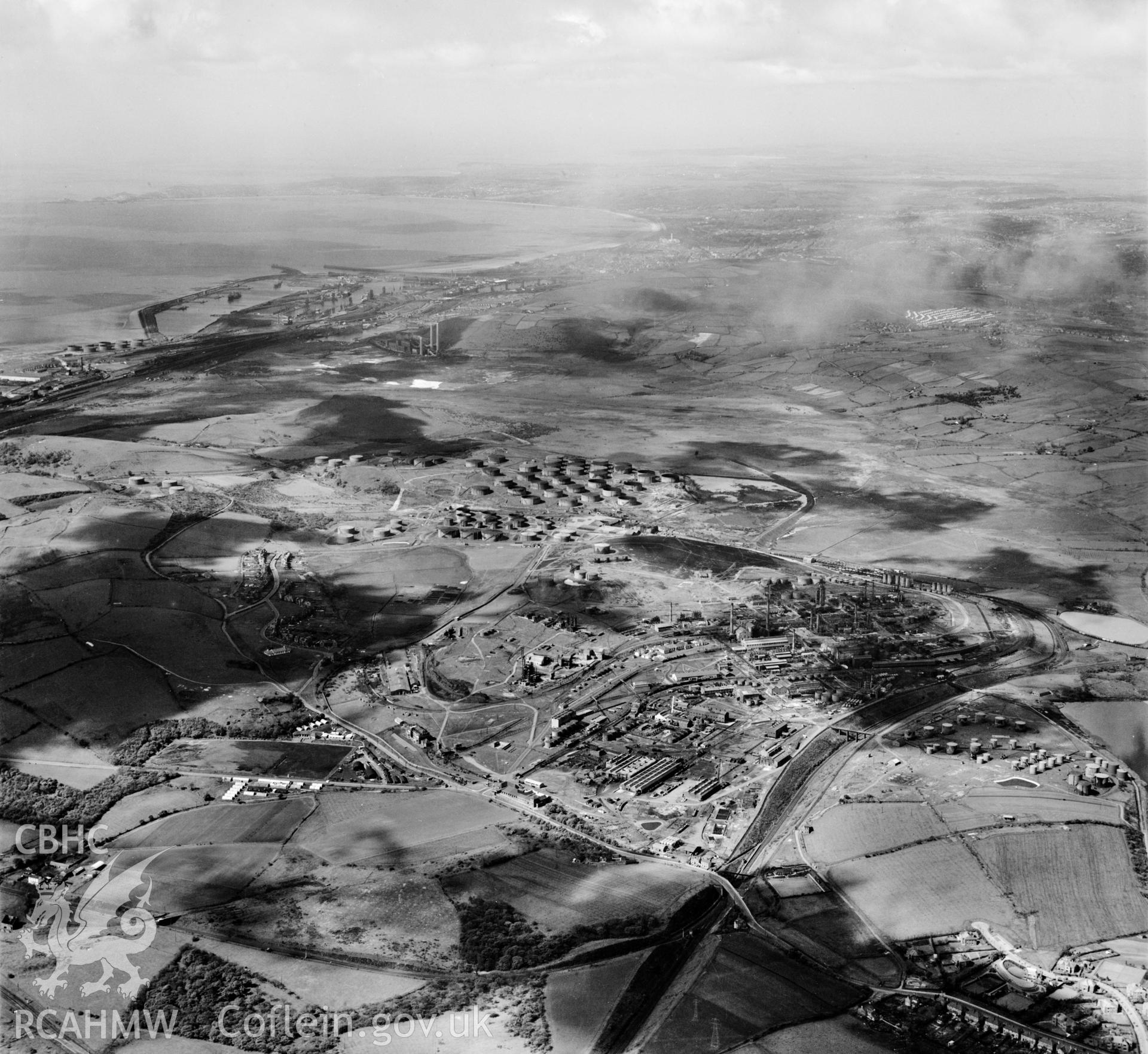 View of Llandarcy Anglo Iranian oil refinery