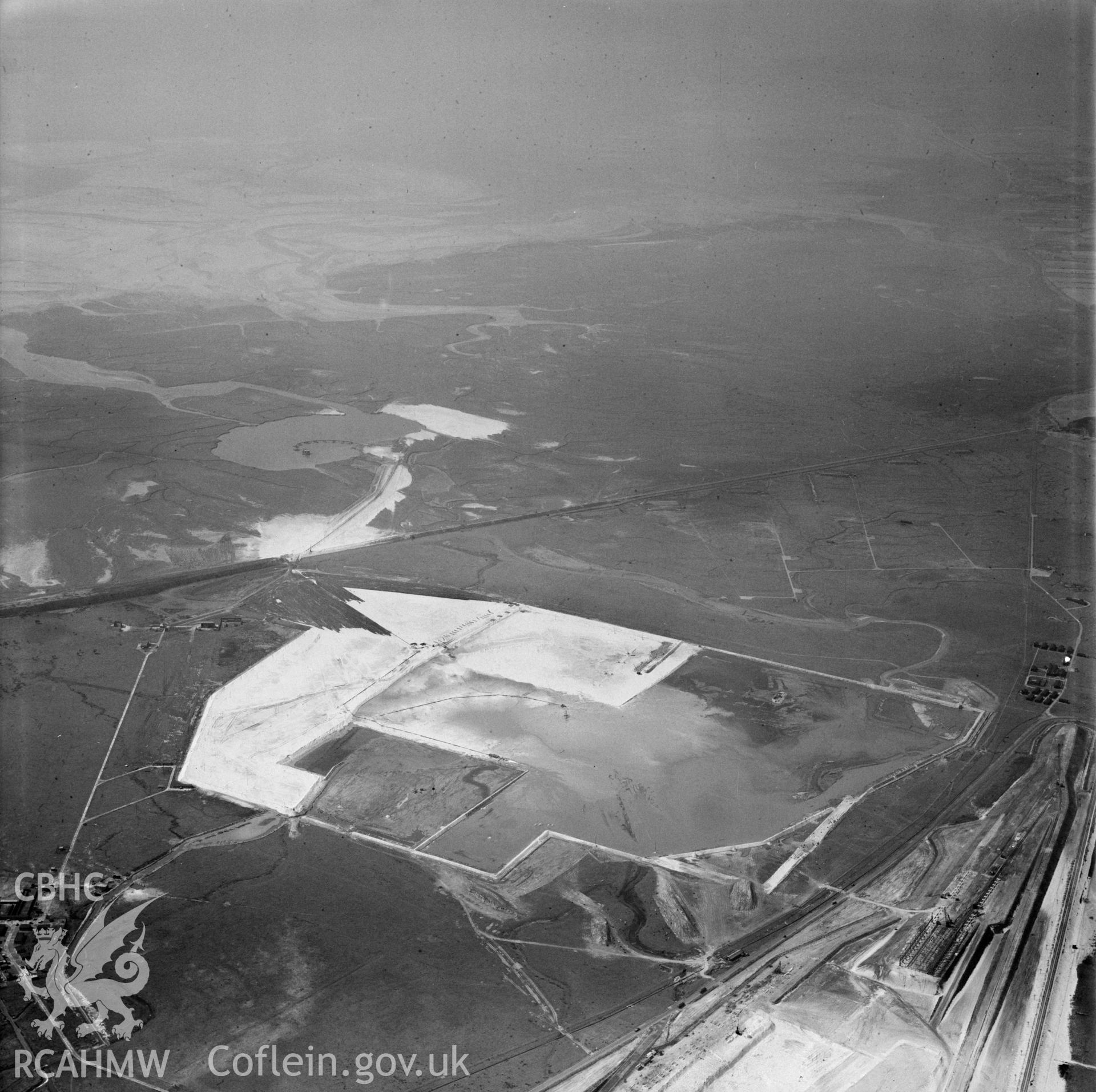 View of the dredging of the Shotton steelworks site (commissioned by Westminster Dredging Co.)