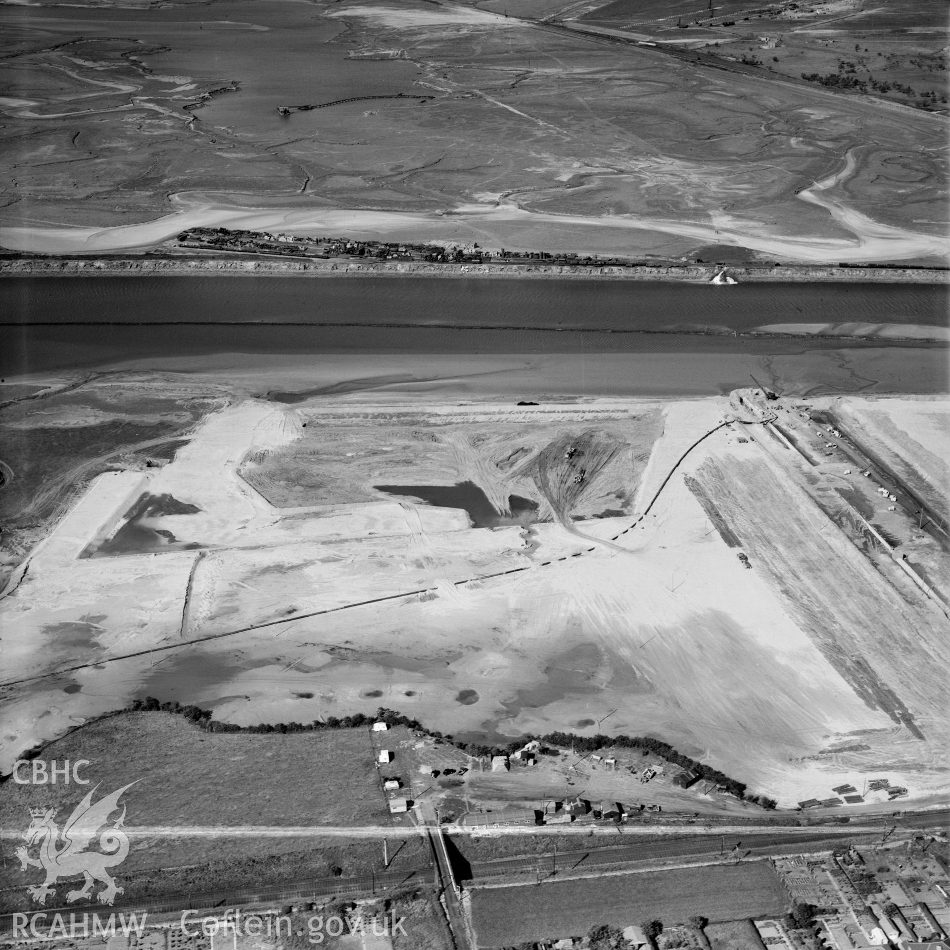 View of dredging work for Shotton Steelworks commissioned by the Westminster Dredging Co. Ltd
