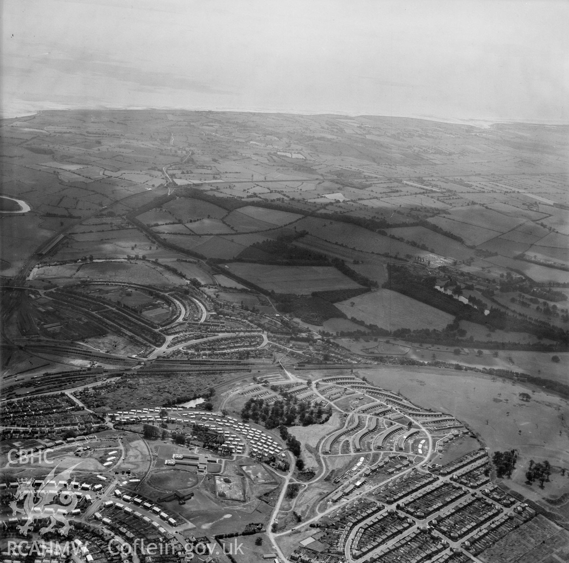 View of Gaer housing estate showing newly built houses in 1950