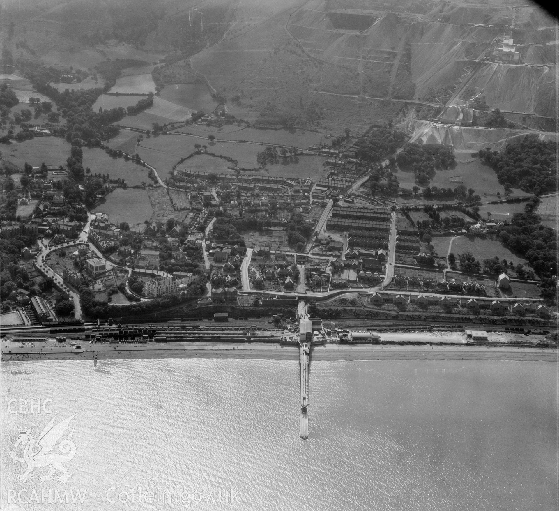 View of Penmaenmawr showing quarry