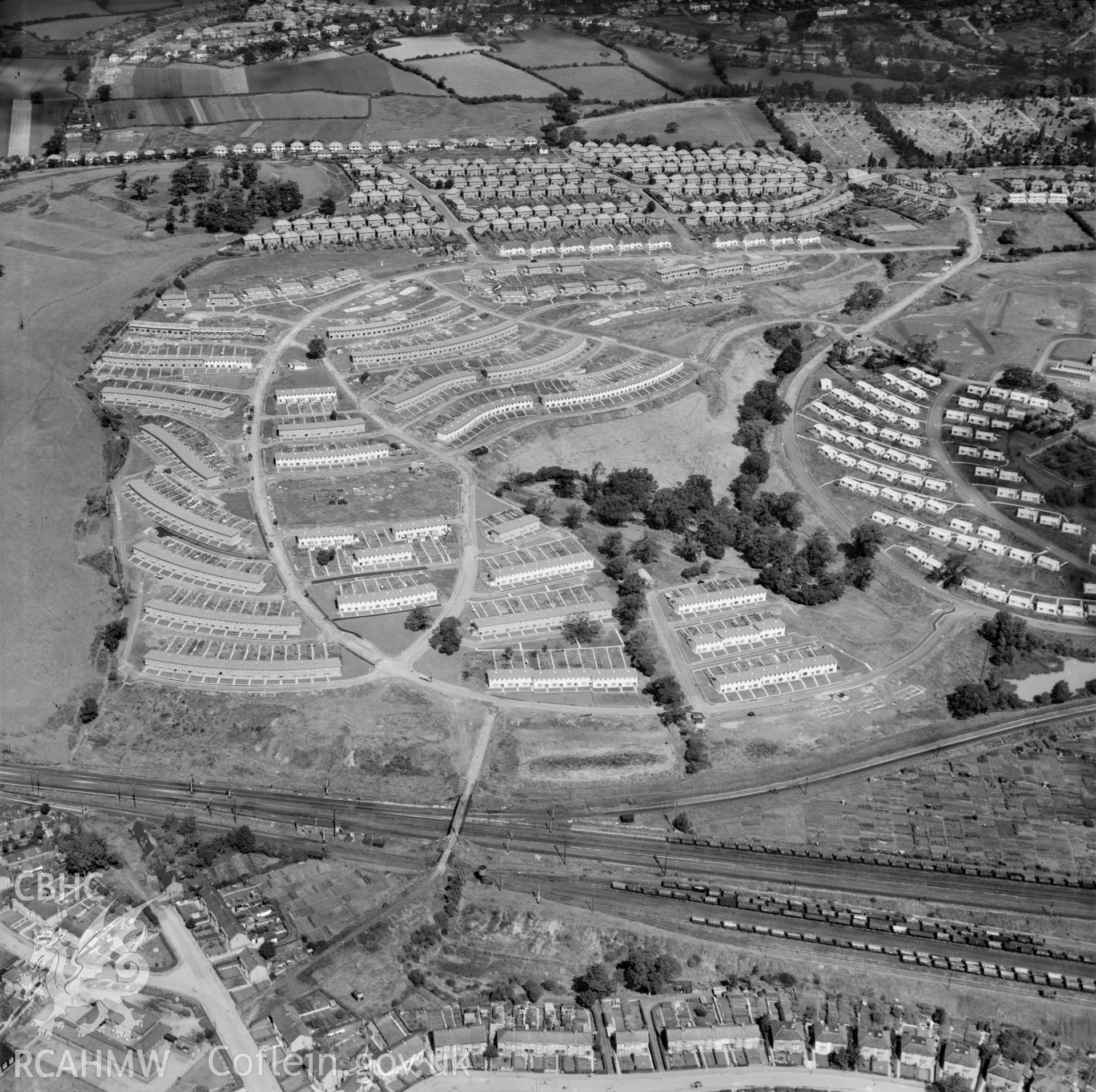 View of Gaer housing estate showing newly built houses in 1950