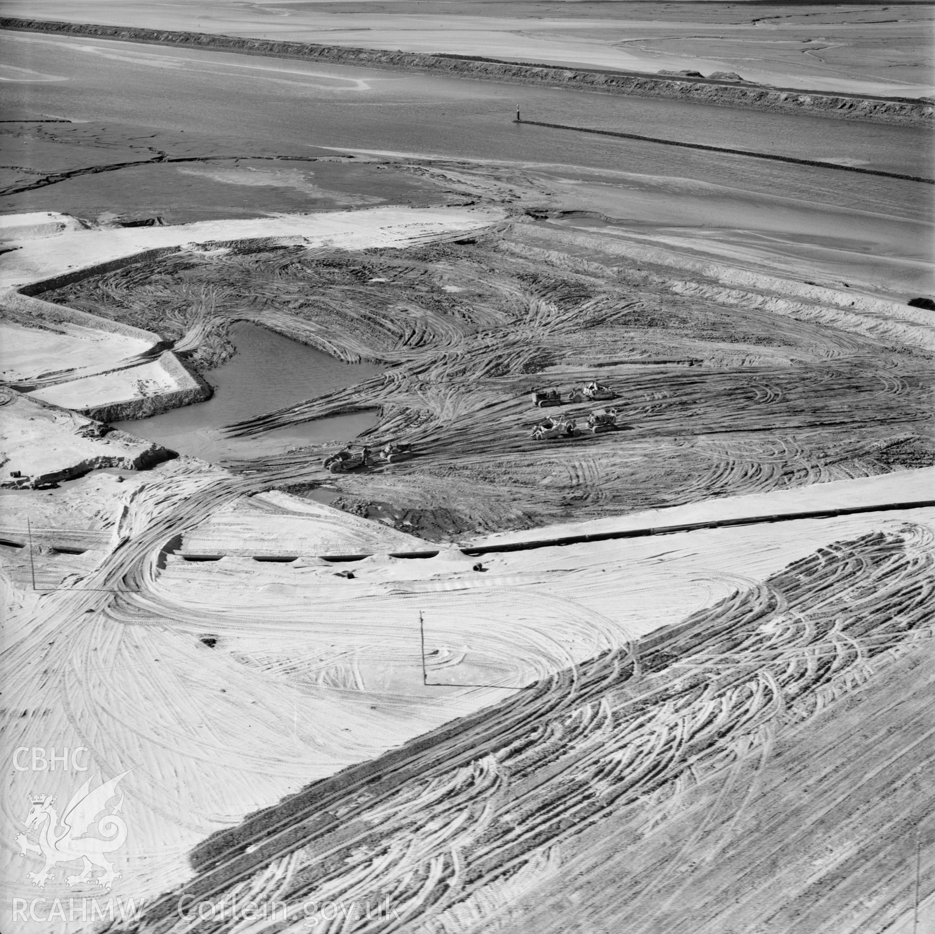 View of dredging work for Shotton Steelworks commissioned by the Westminster Dredging Co. Ltd