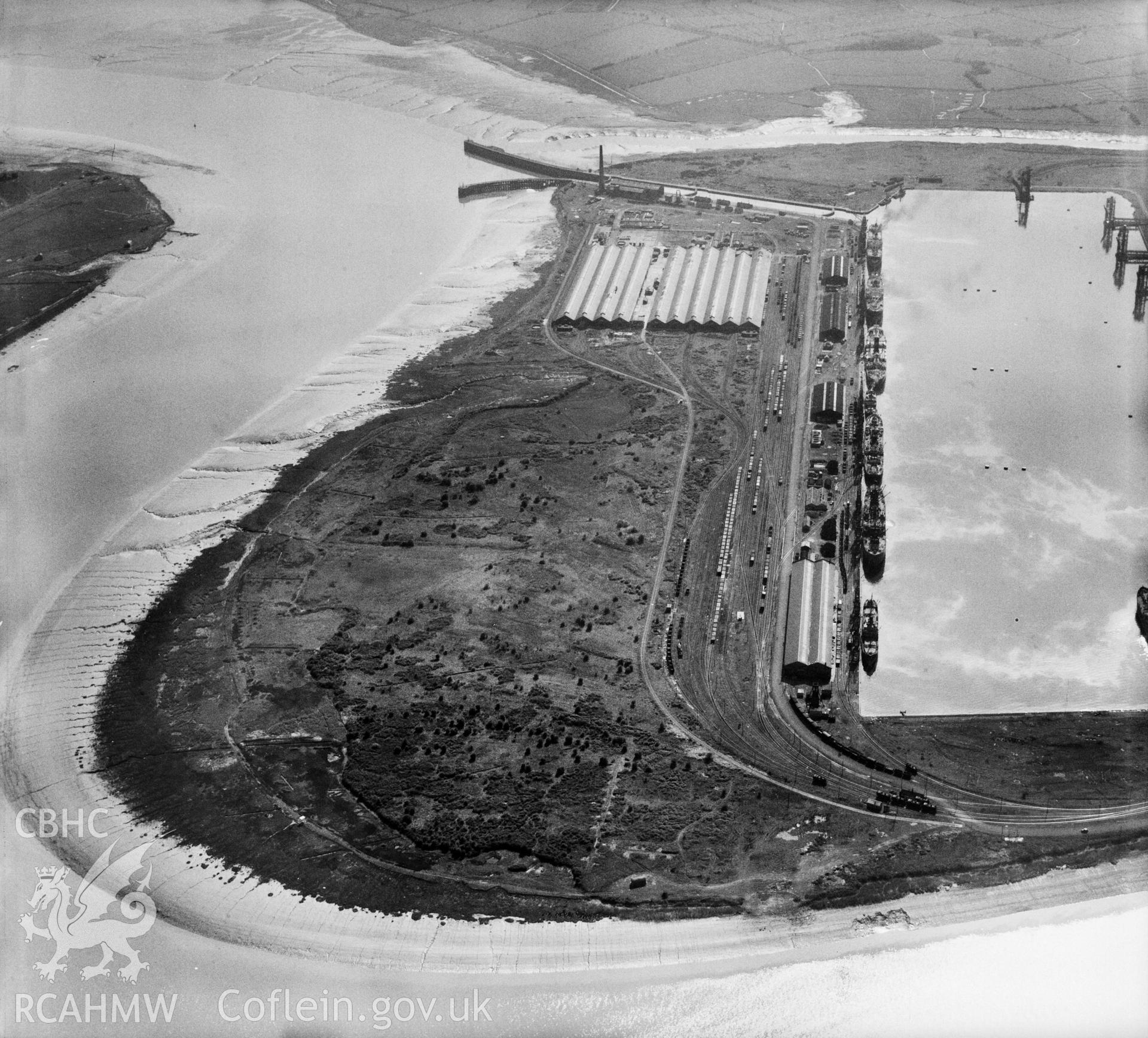 View of Newport Docks showing central store depot buildings