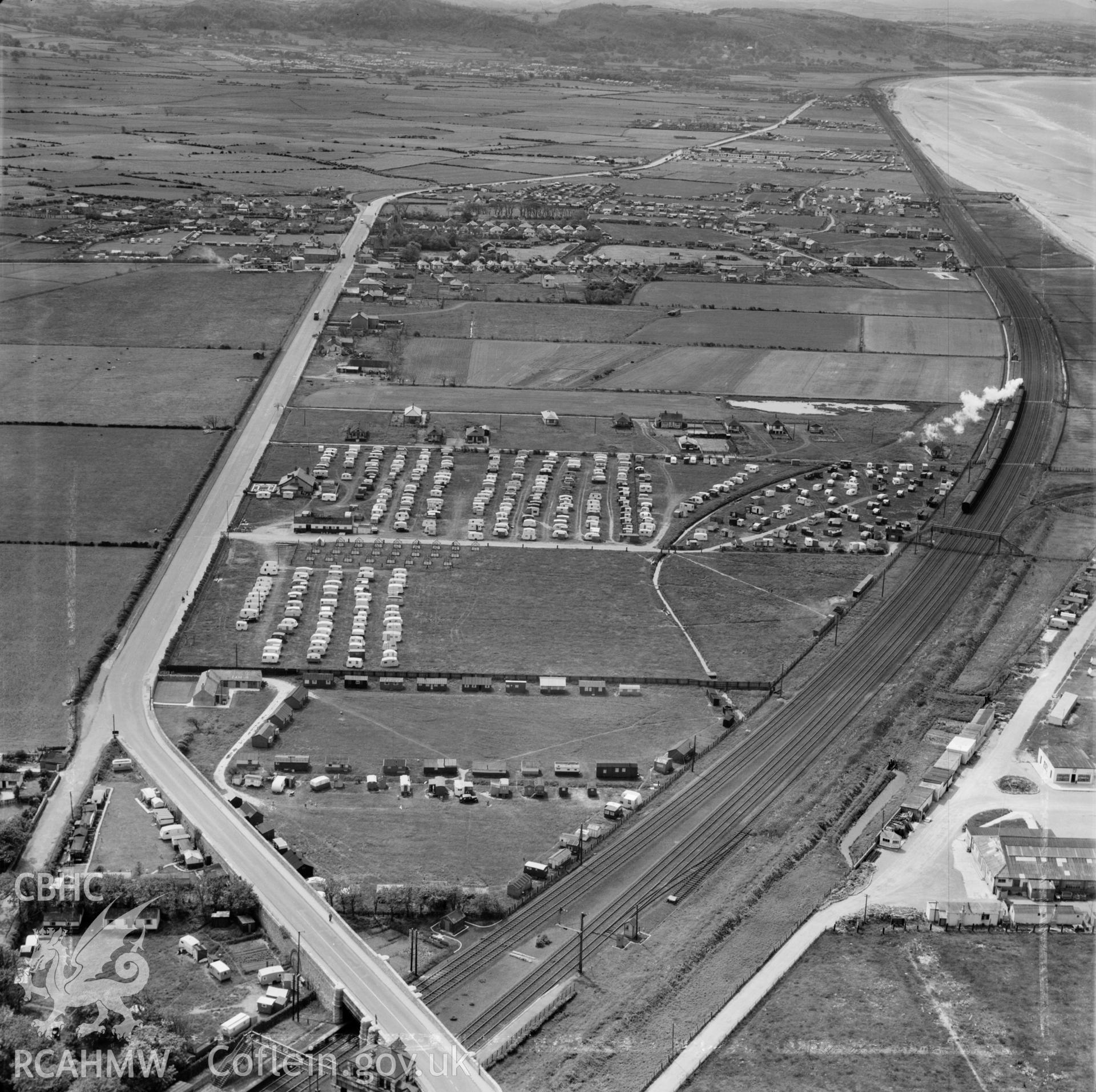 View of Winkups Holiday Camp, F oryd, showing caravns