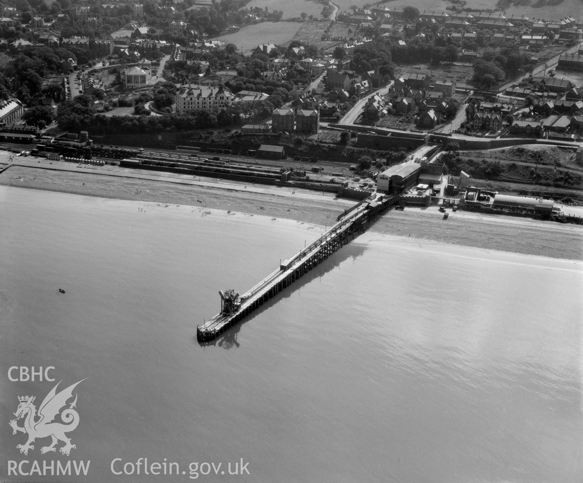 View of Penmaenmawr showing Graiglwyd Jetty