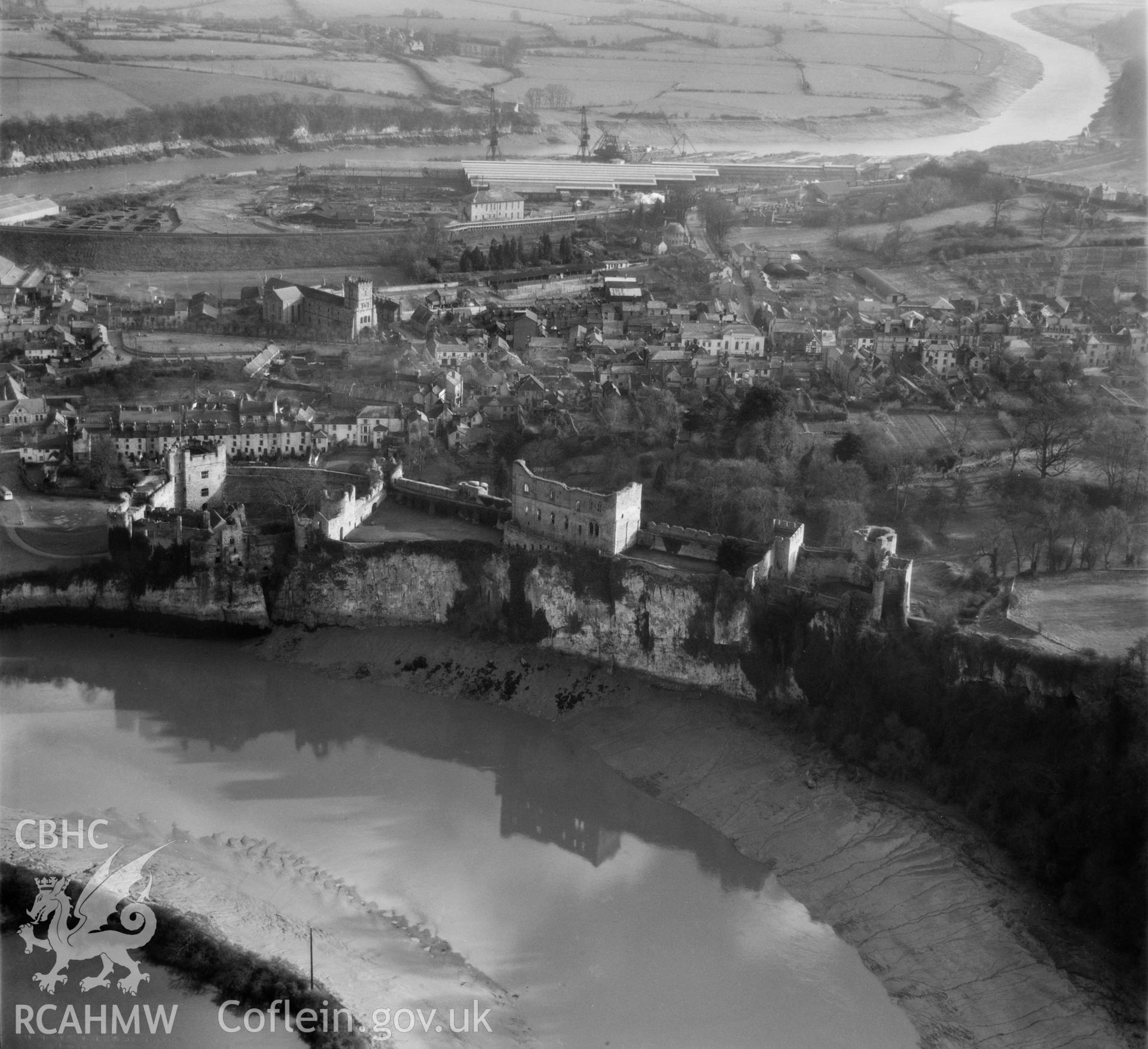 View of Chepstow showing castle