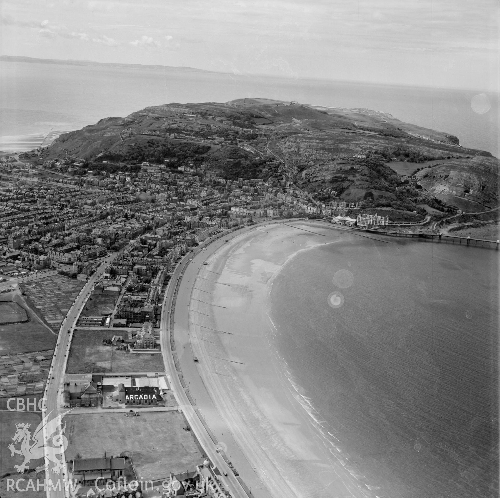 General view of Llandudno showing the Arcadia theatre