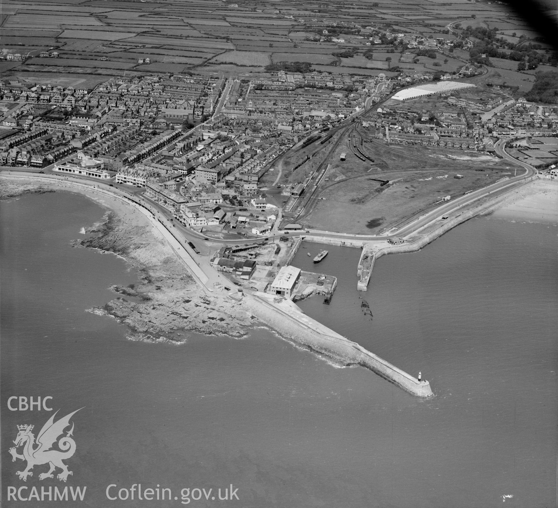 View of Porthcawl showing harbour