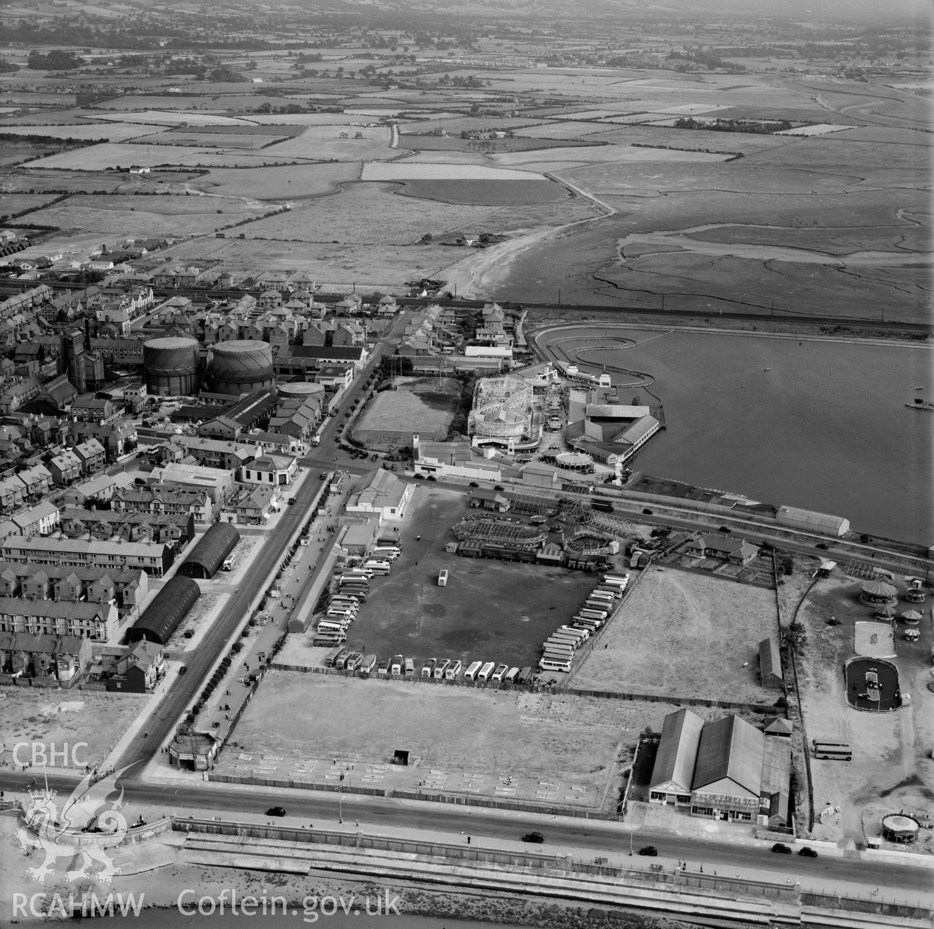 View of amusement park at Marine Lake, Rhyl (commissioned by Rhyl Amusements Ltd.)