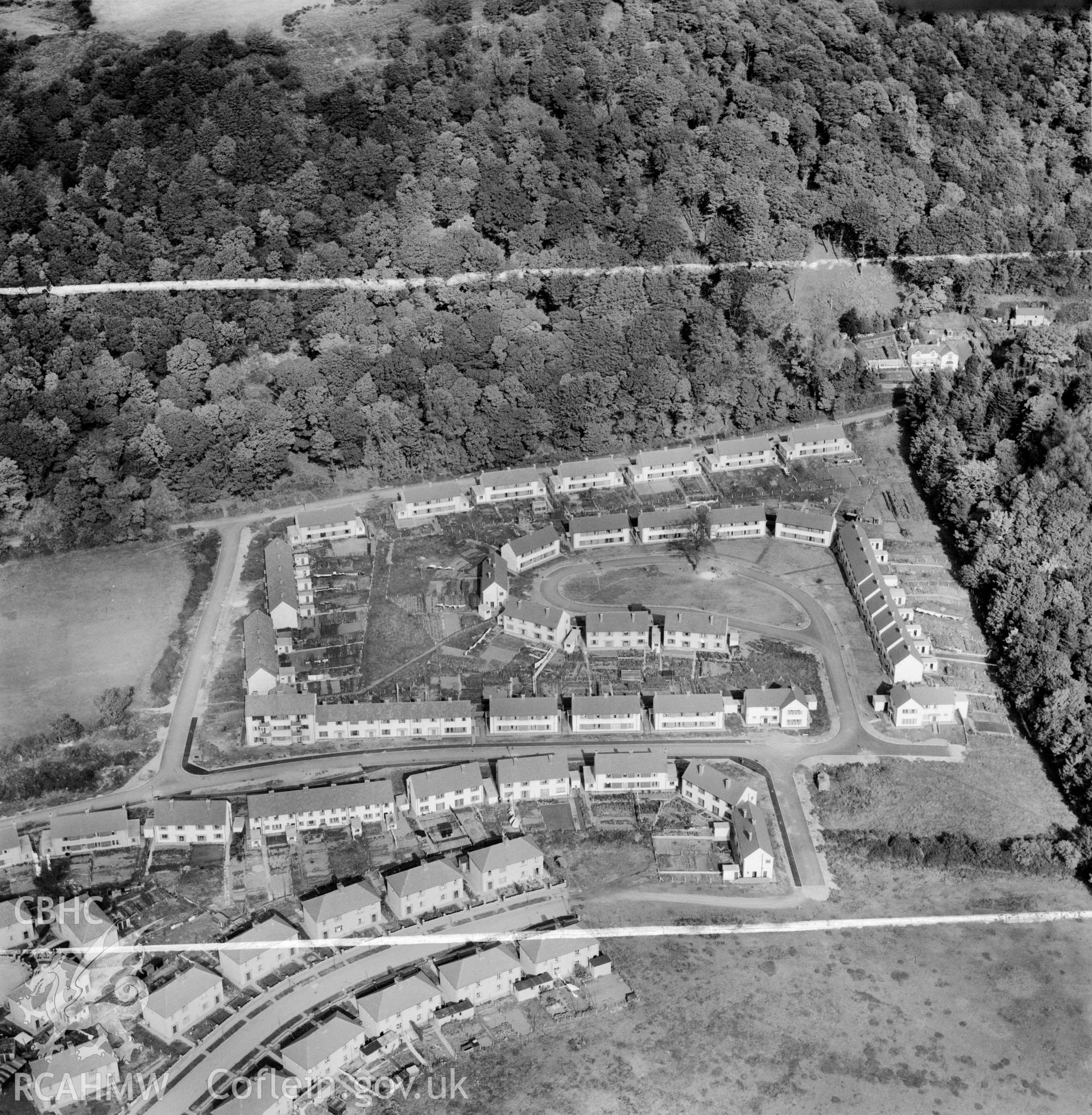 View of new-built housing estate at Baglan