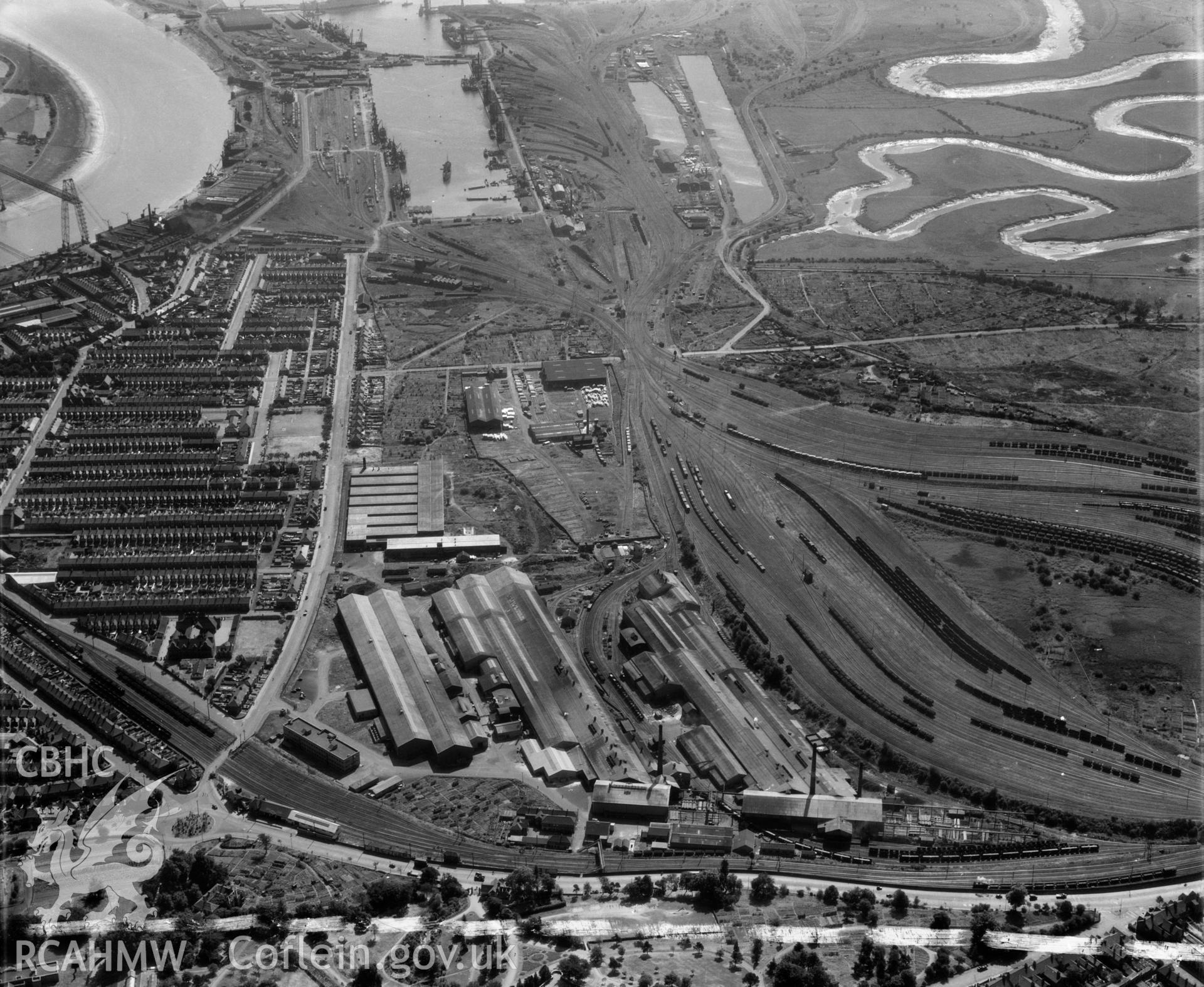 View of Newport showing Whitehead steelworks