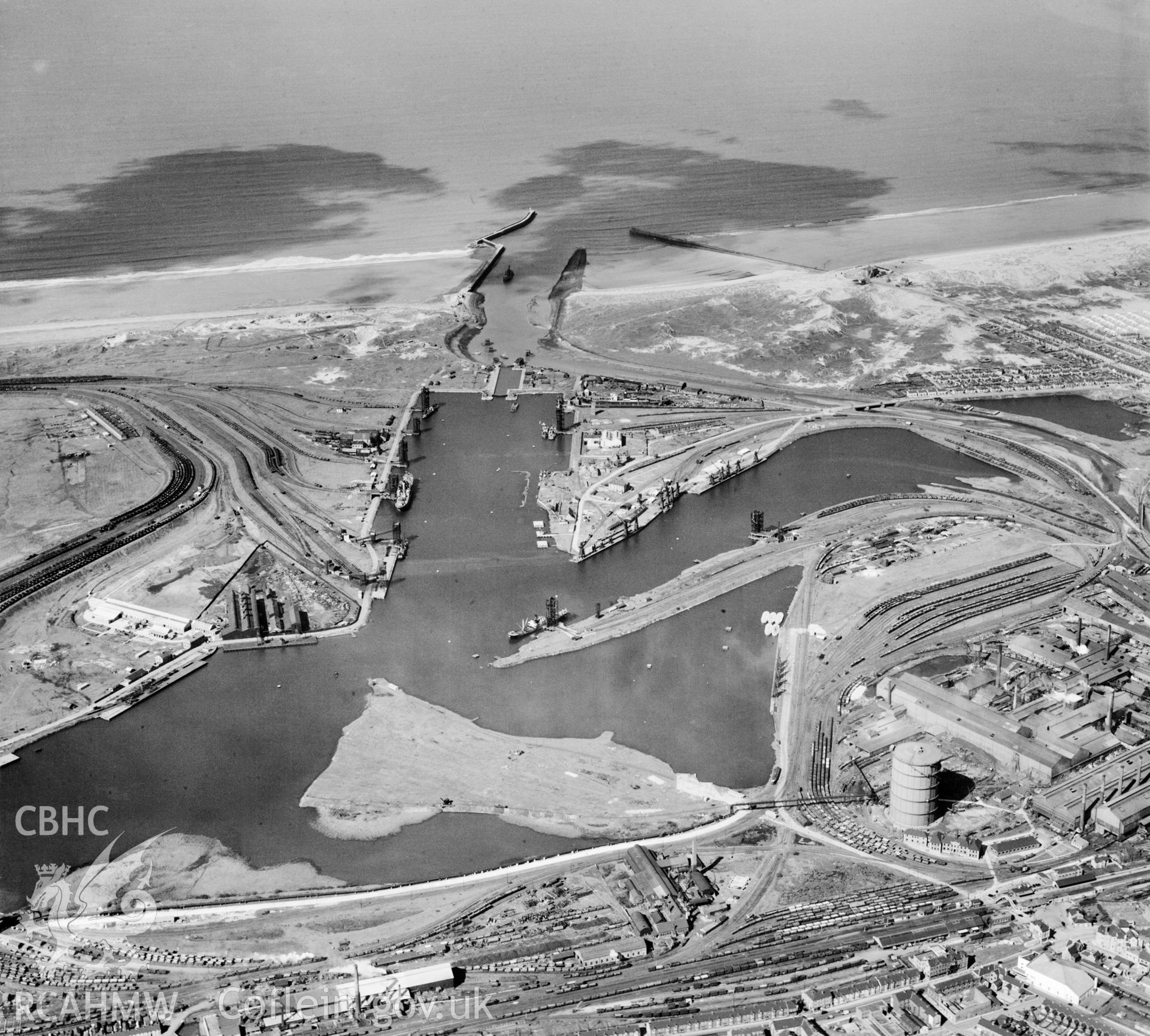 General view of Port Talbot docks