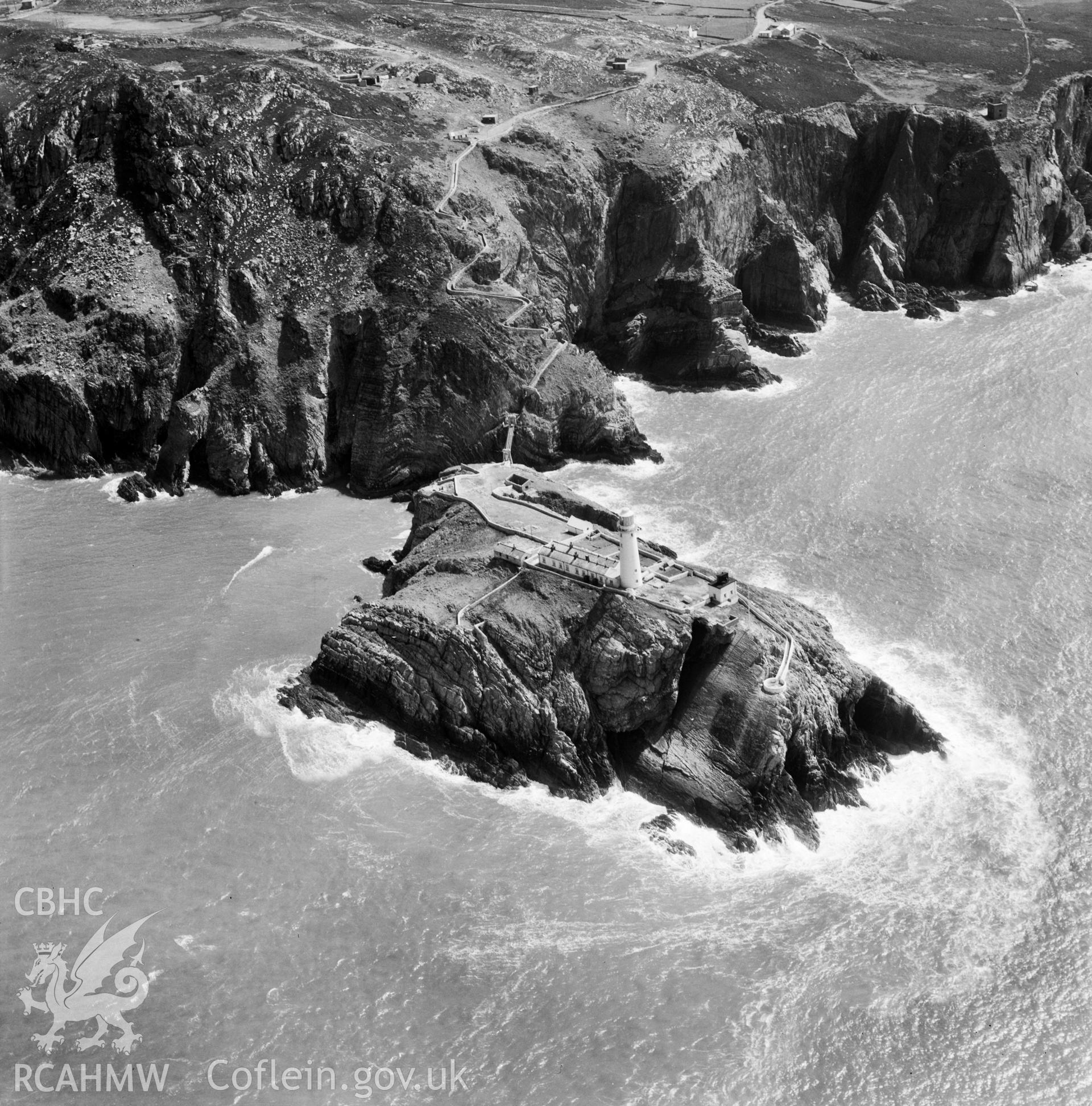 View of South Stack Island and lighthouse, Holyhead