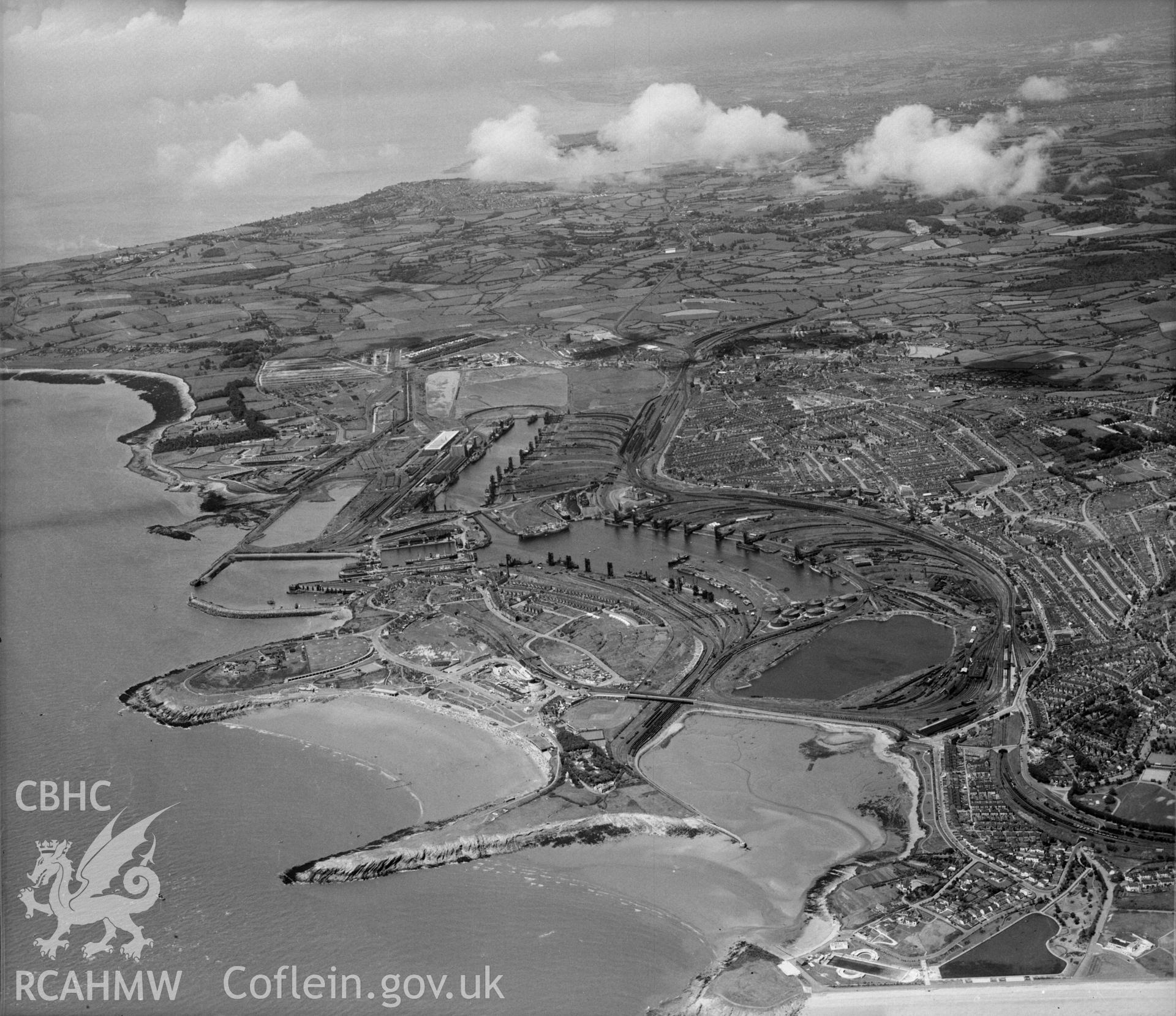 View of Barry showing docks