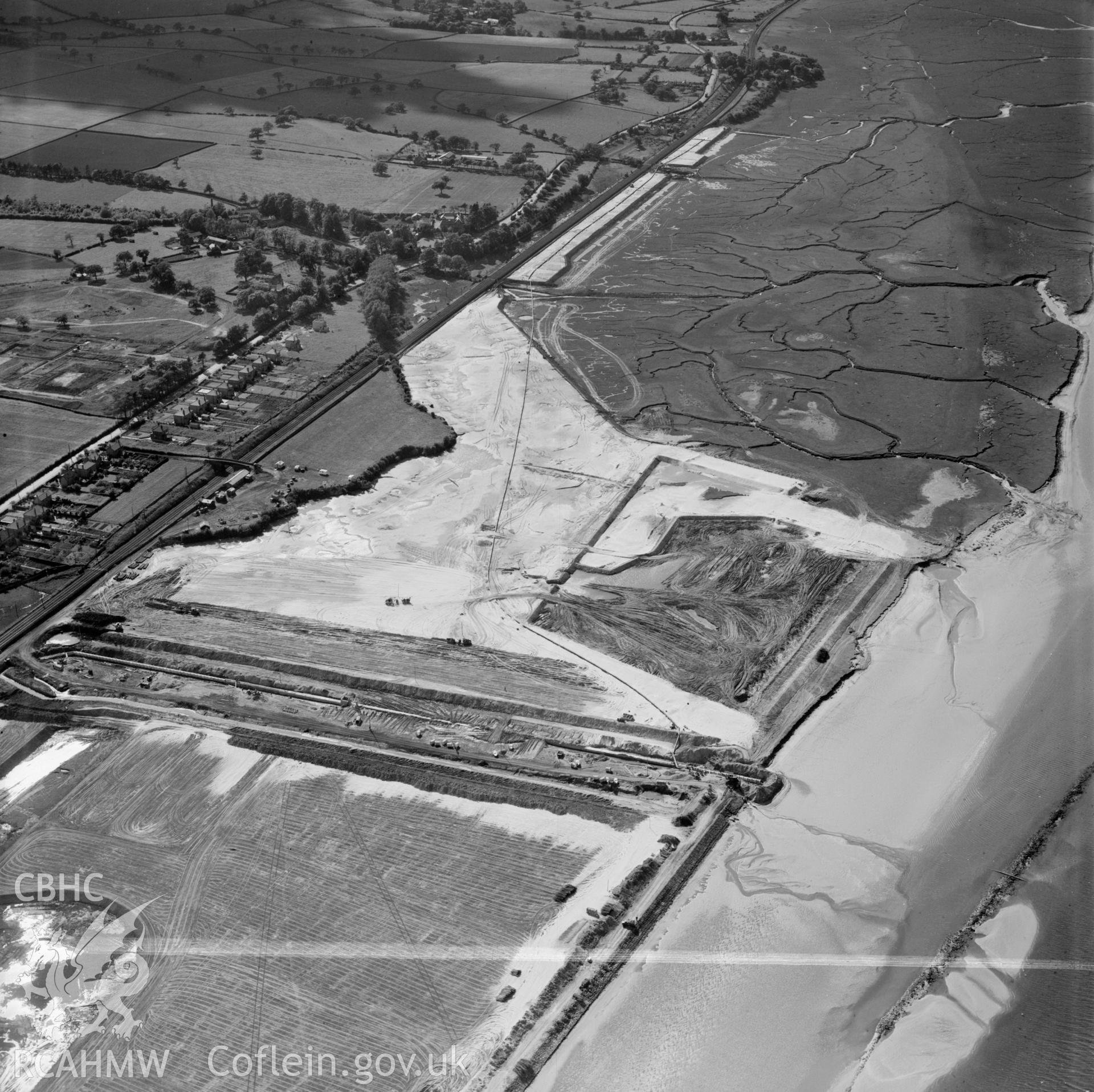 View of dredging work for Shotton Steelworks commissioned by the Westminster Dredging Co. Ltd