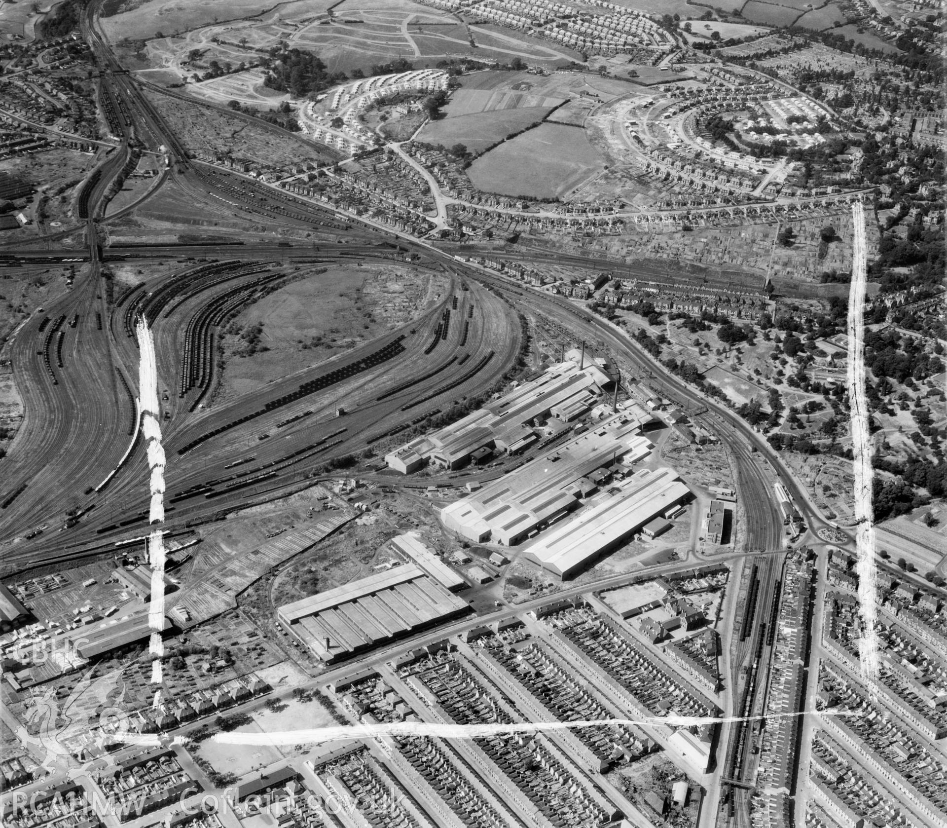 View of Newport showing Whitehead steelworks