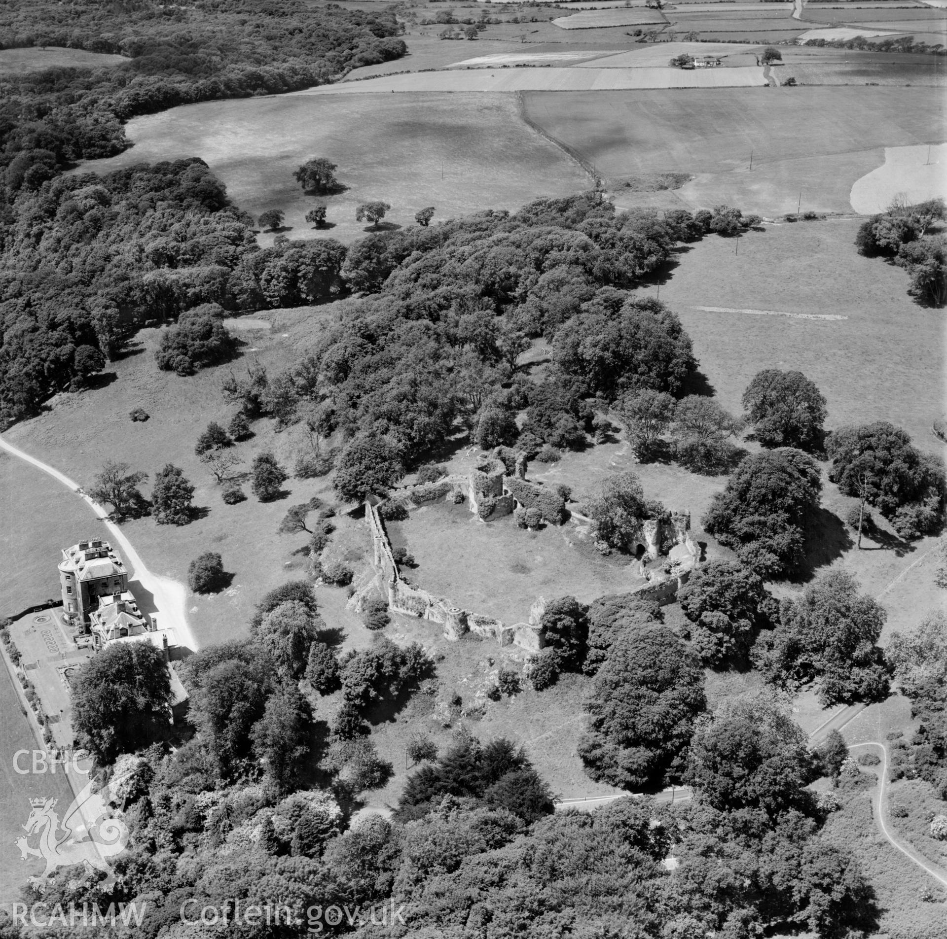 View of Penrice castle also showing mansion