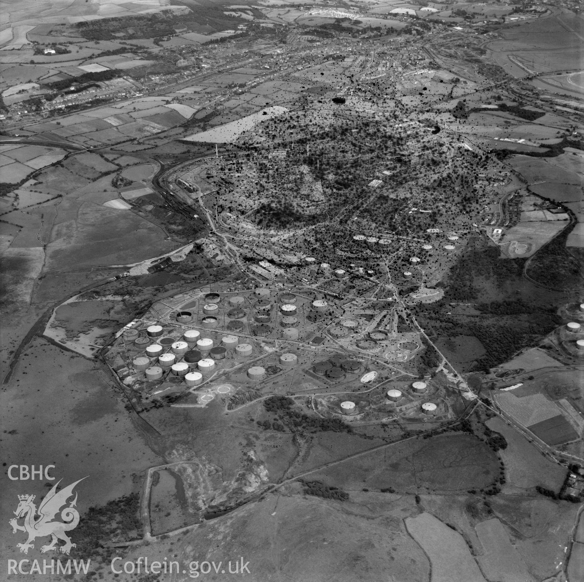 View of Llandarcy Oil Refinery, commissioned by National Oil Refineries Ltd.