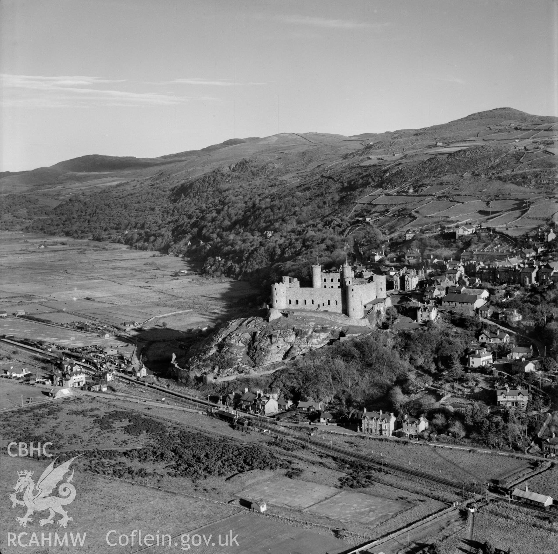 View of Harlech showing castle