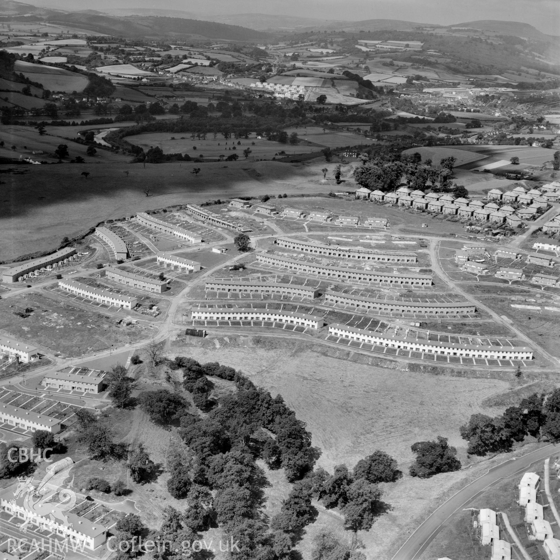 View of Gaer housing estate showing newly built houses in 1950