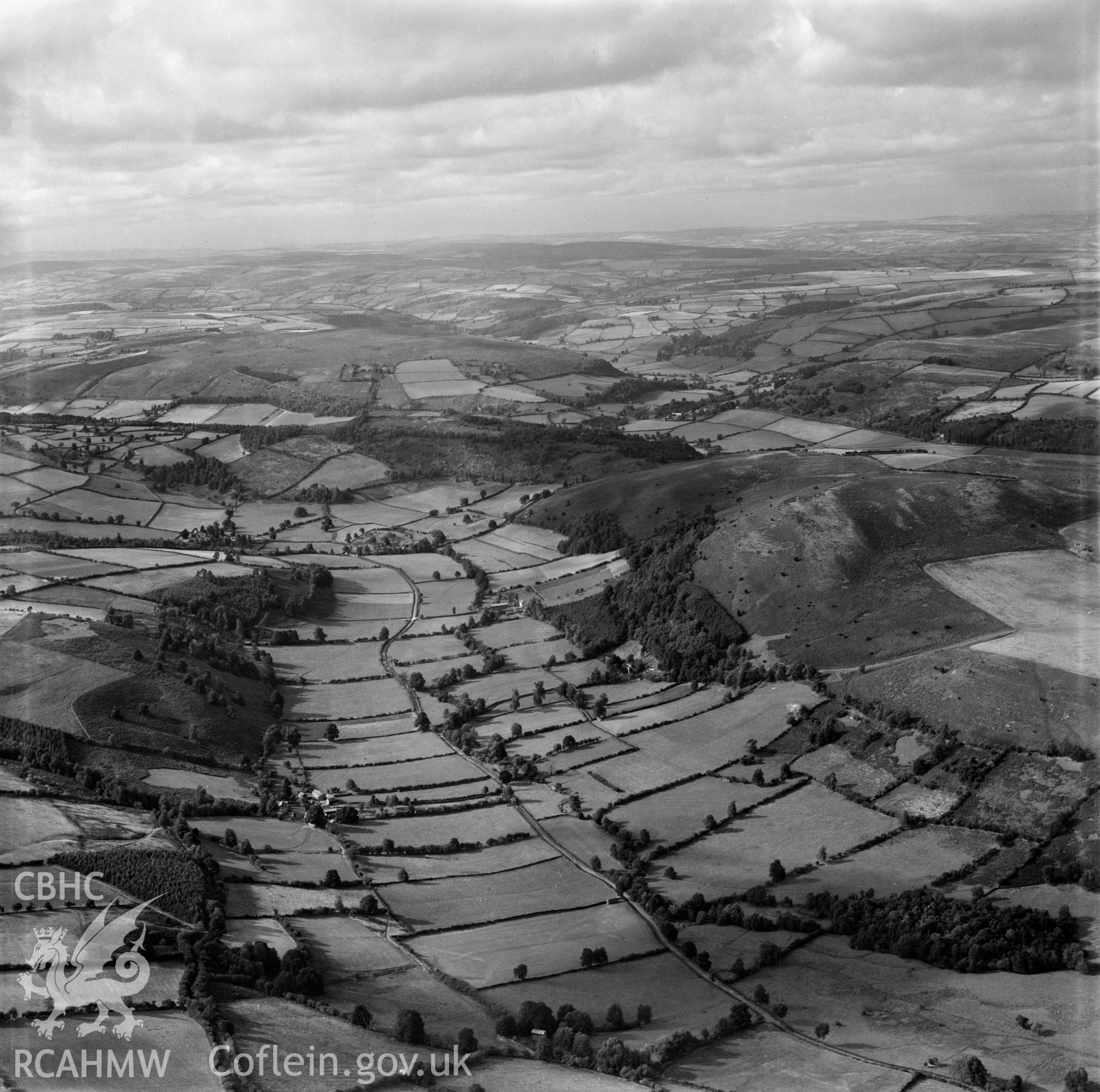 Distant view of Rodd & the Lugg Valley