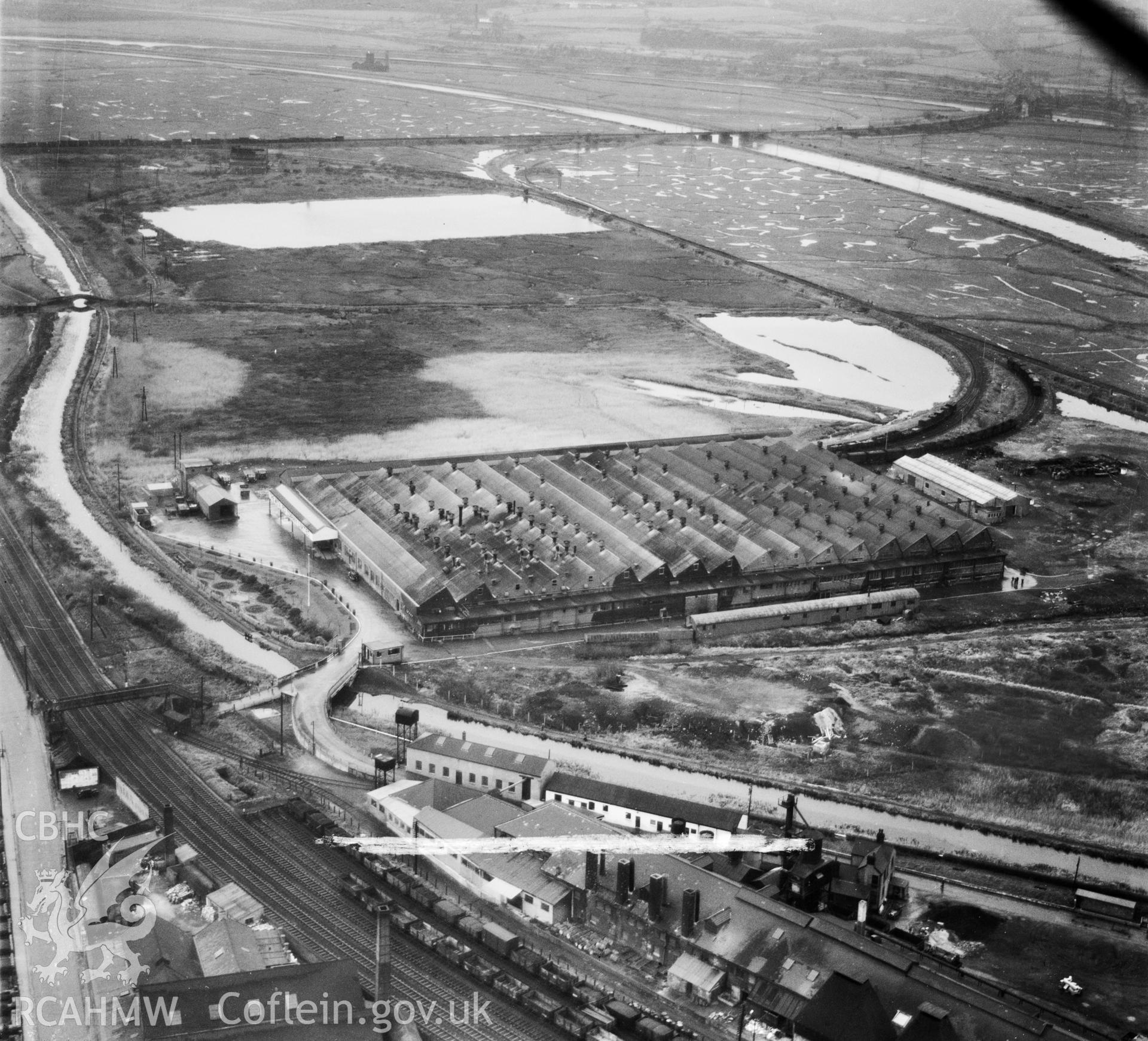 View of the Metal Box tinplate works, Neath