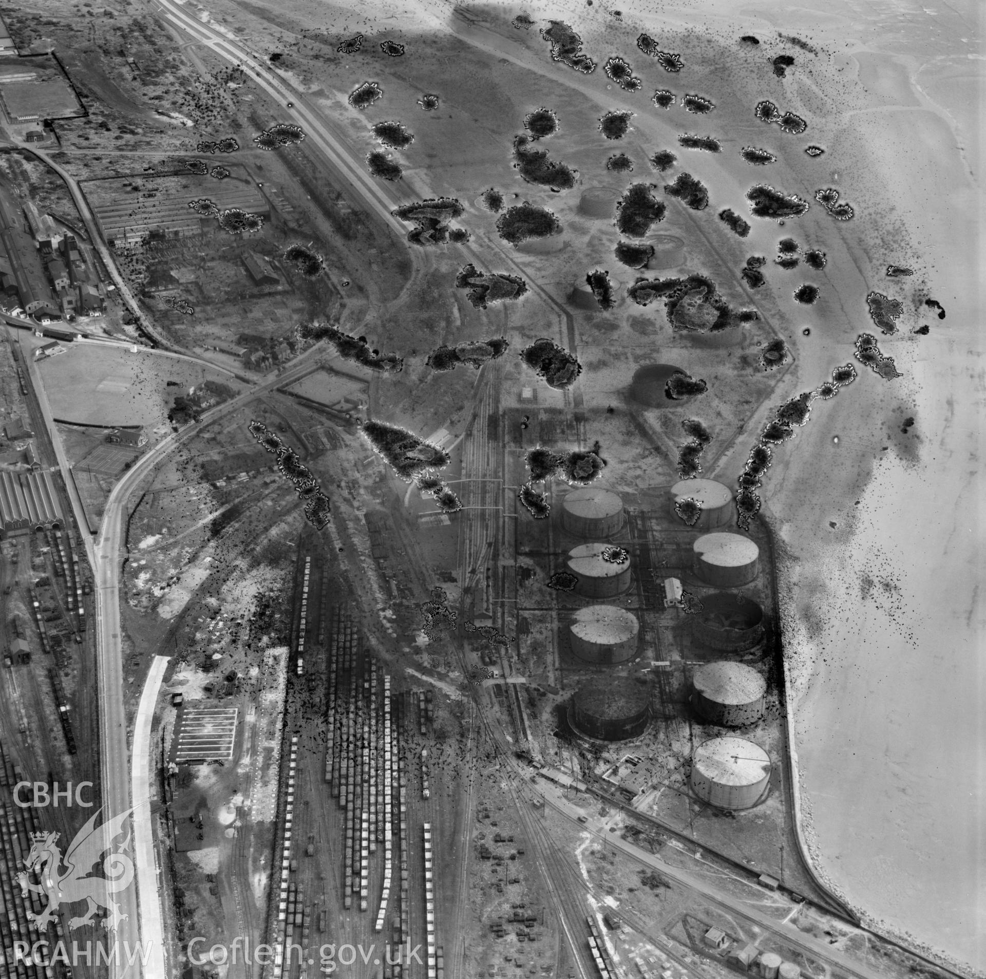 View of Llandarcy Oil Refinery, commissioned by National Oil Refineries Ltd.