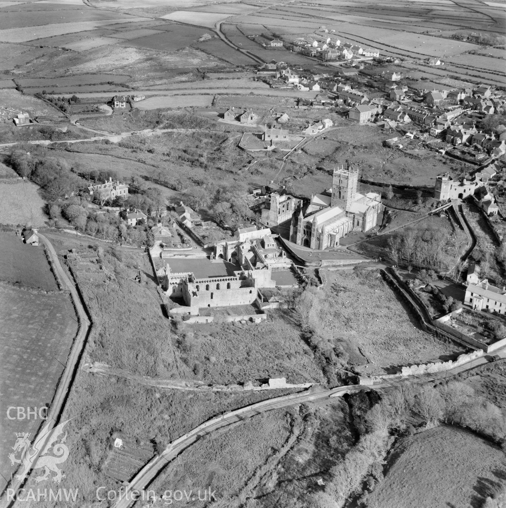 View of St Davids showing cathedral