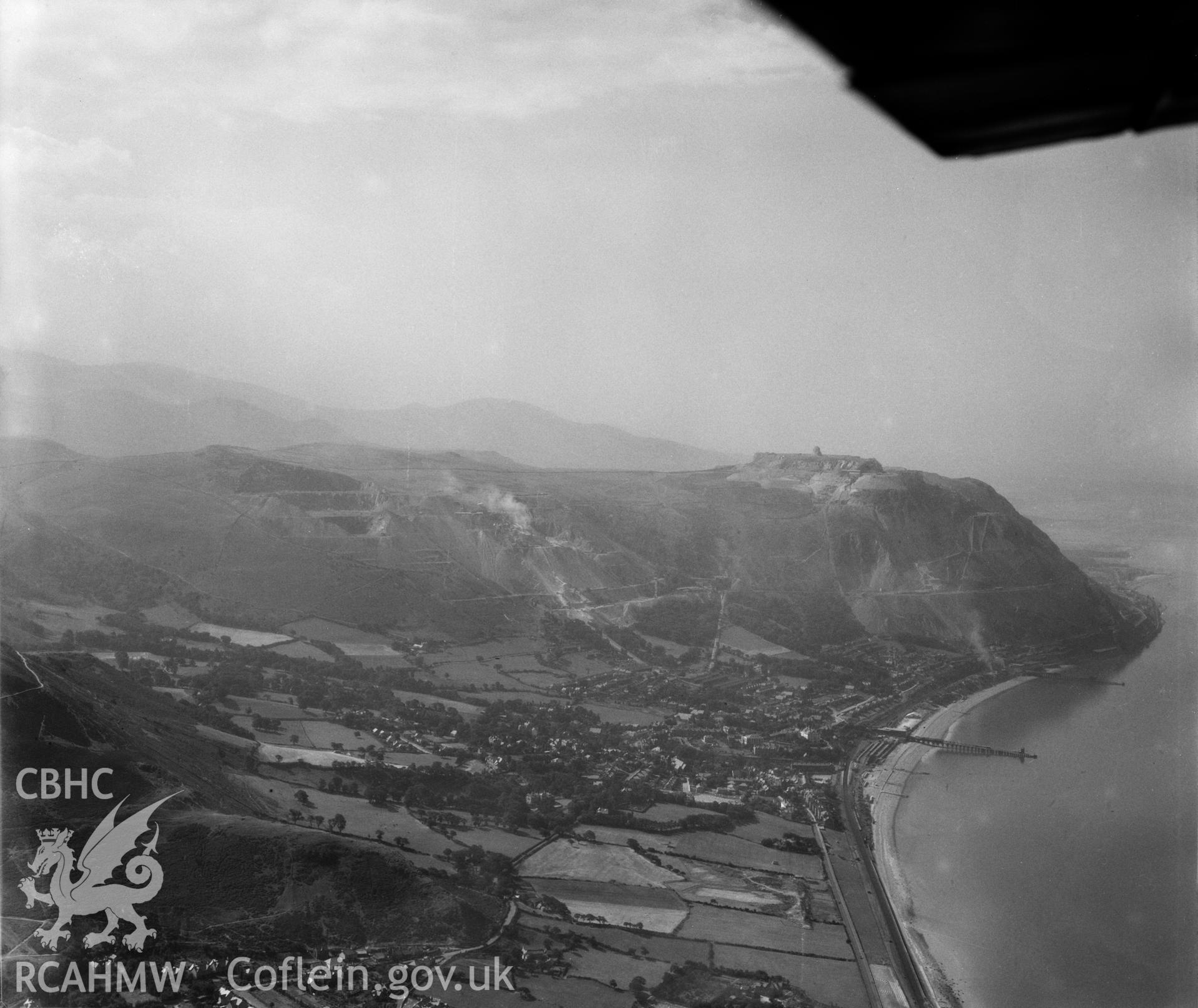 View of Penmaenmawr showing quarry