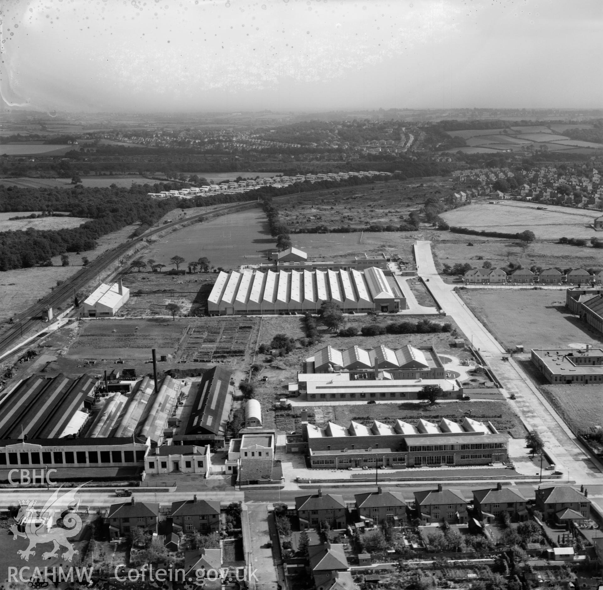 View of Llanishen showing new factories