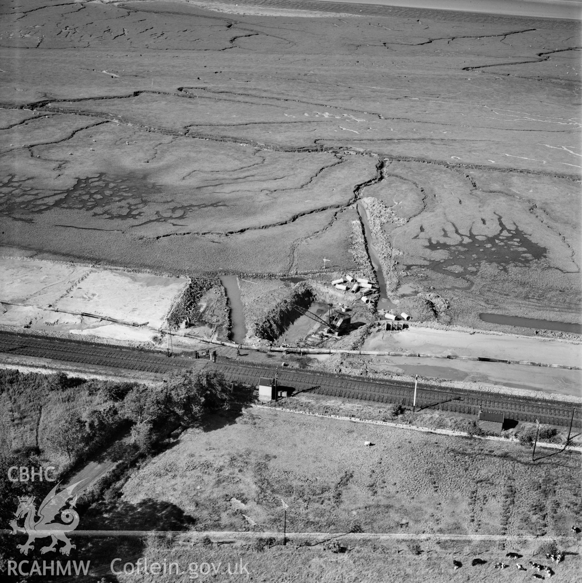 View of dredging work for Shotton Steelworks commissioned by the Westminster Dredging Co. Ltd