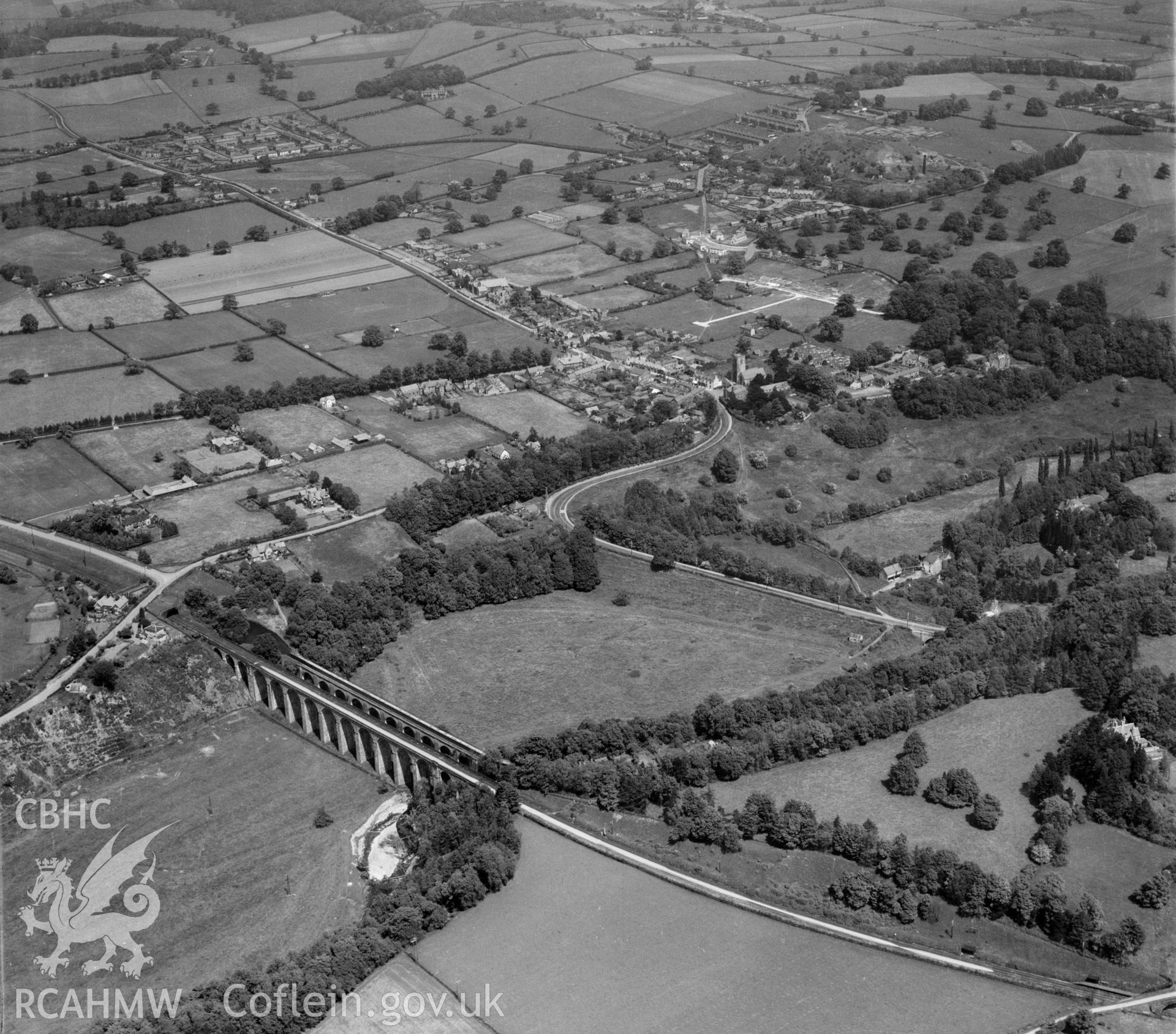 View of Chirk showing viaduct