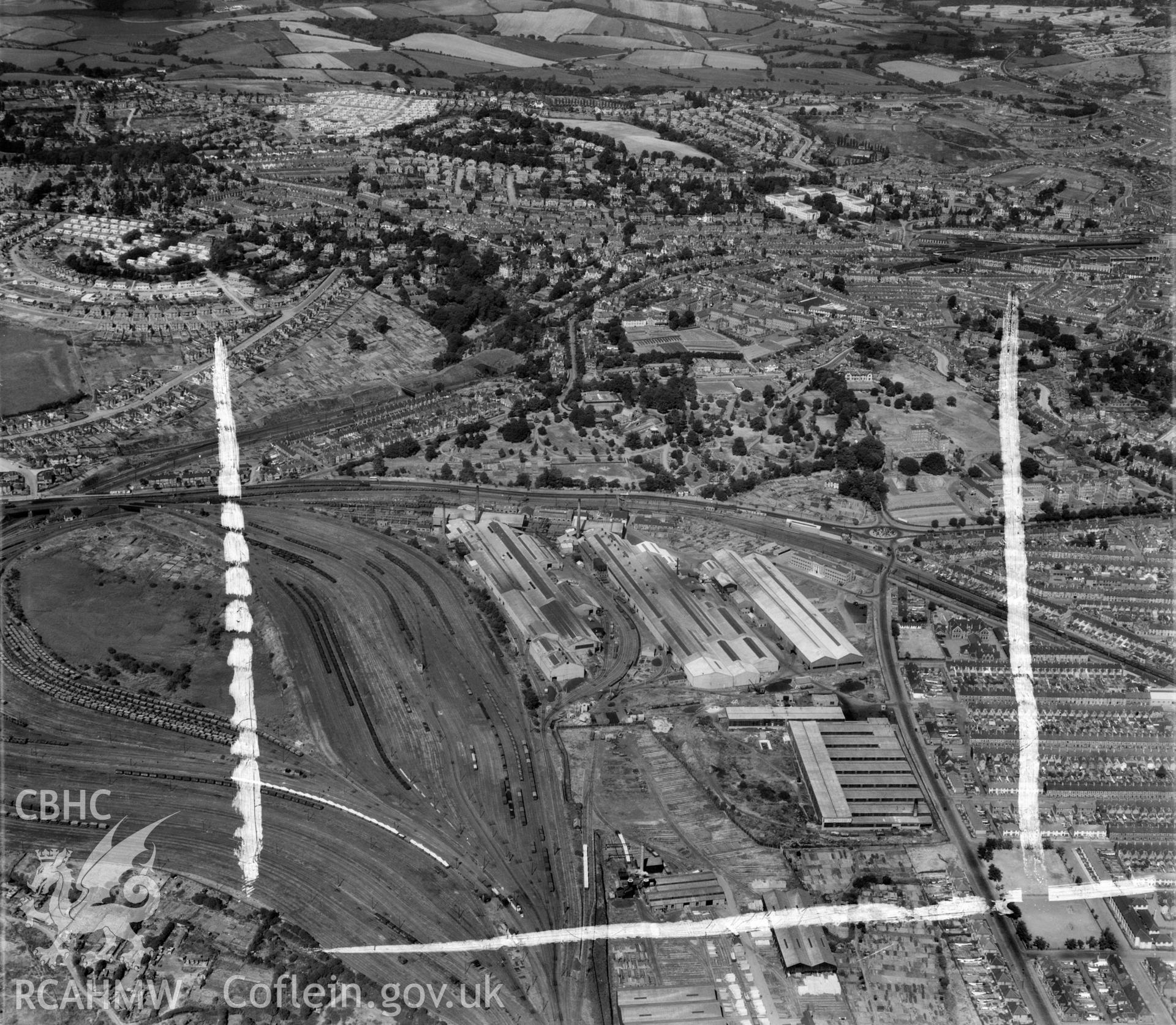View of Newport showing Whitehead steelworks