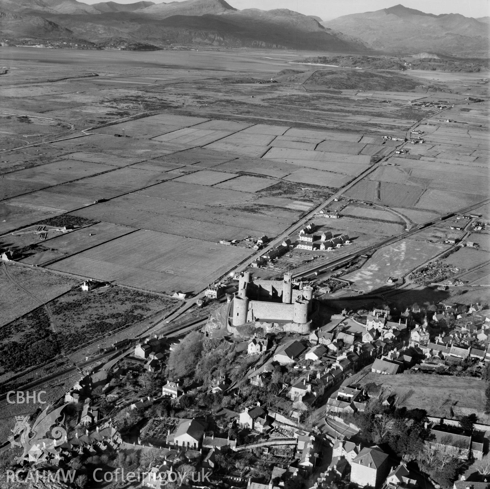 View of Harlech showing castle