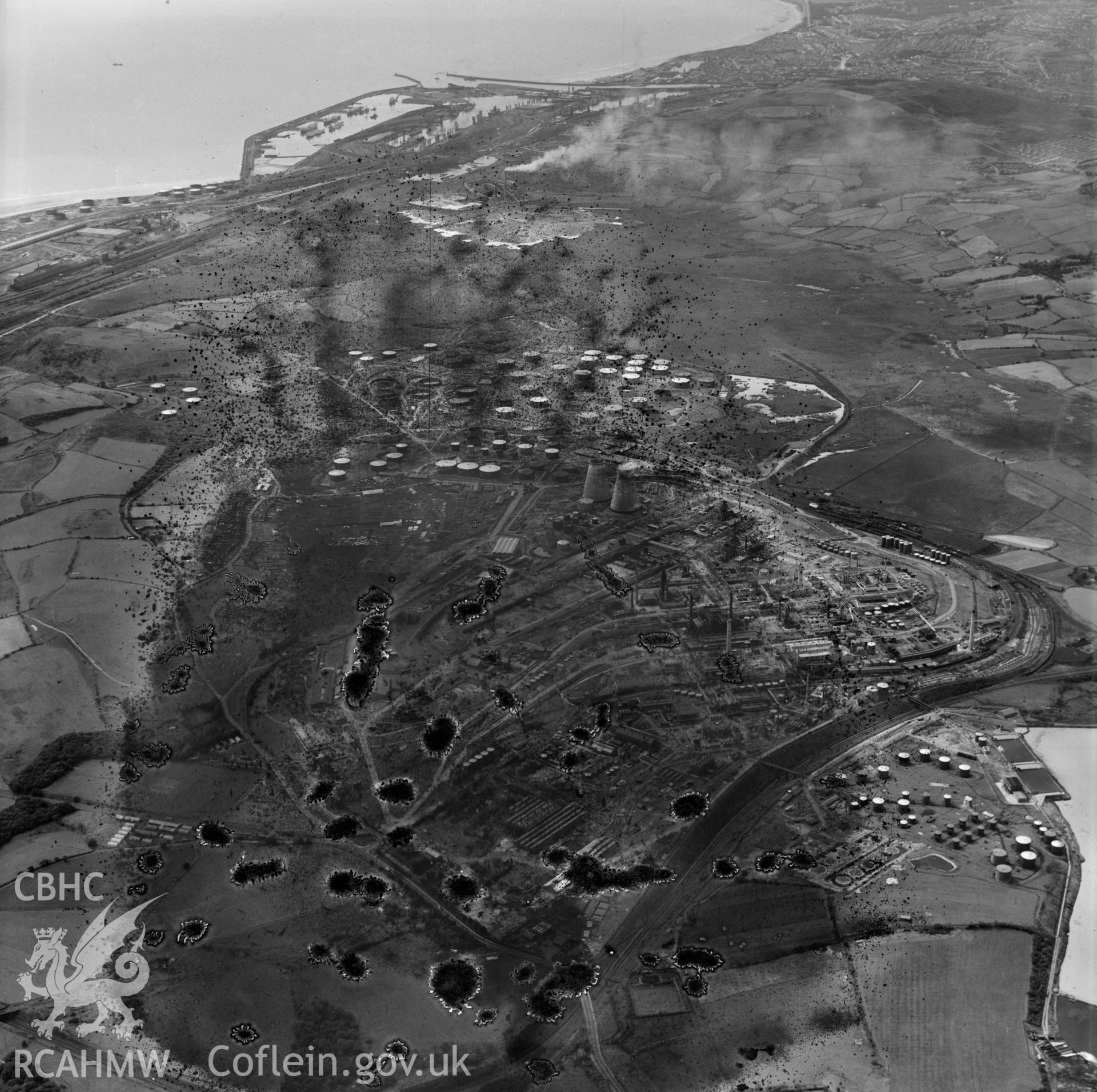 View of Llandarcy Oil Refinery, commissioned by National Oil Refineries Ltd.