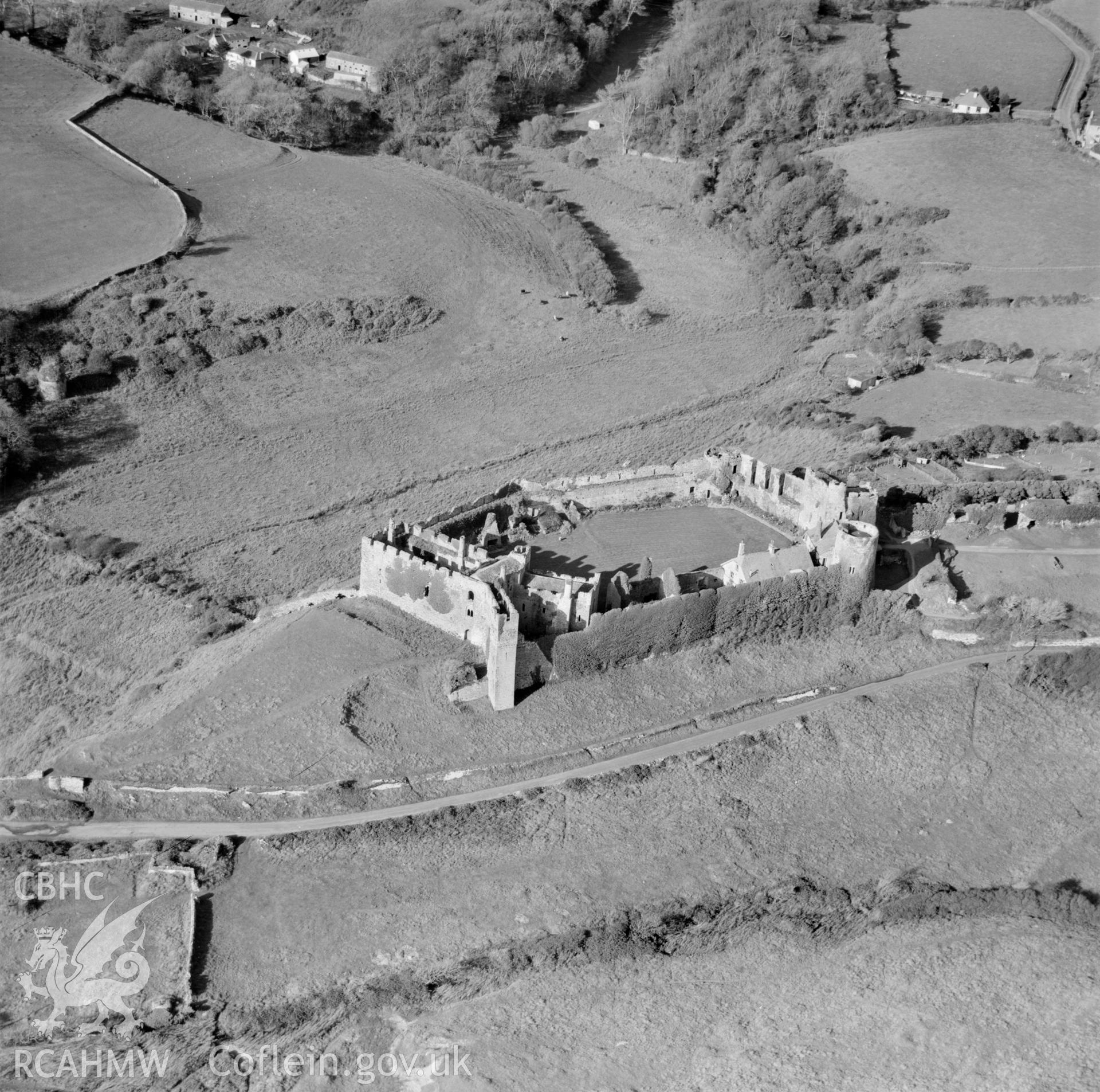 View of Manorbier castle