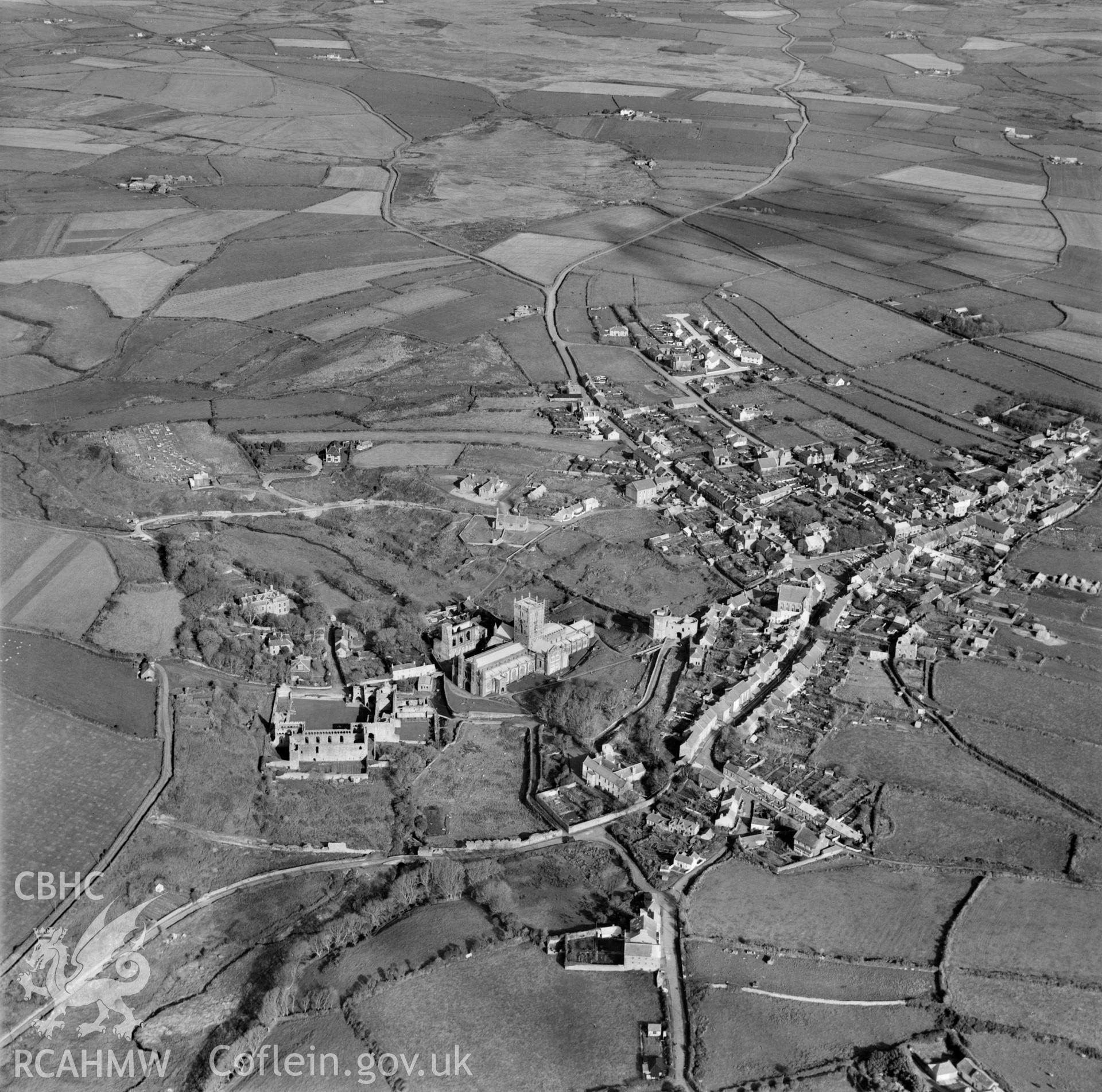 View of St Davids showing cathedral