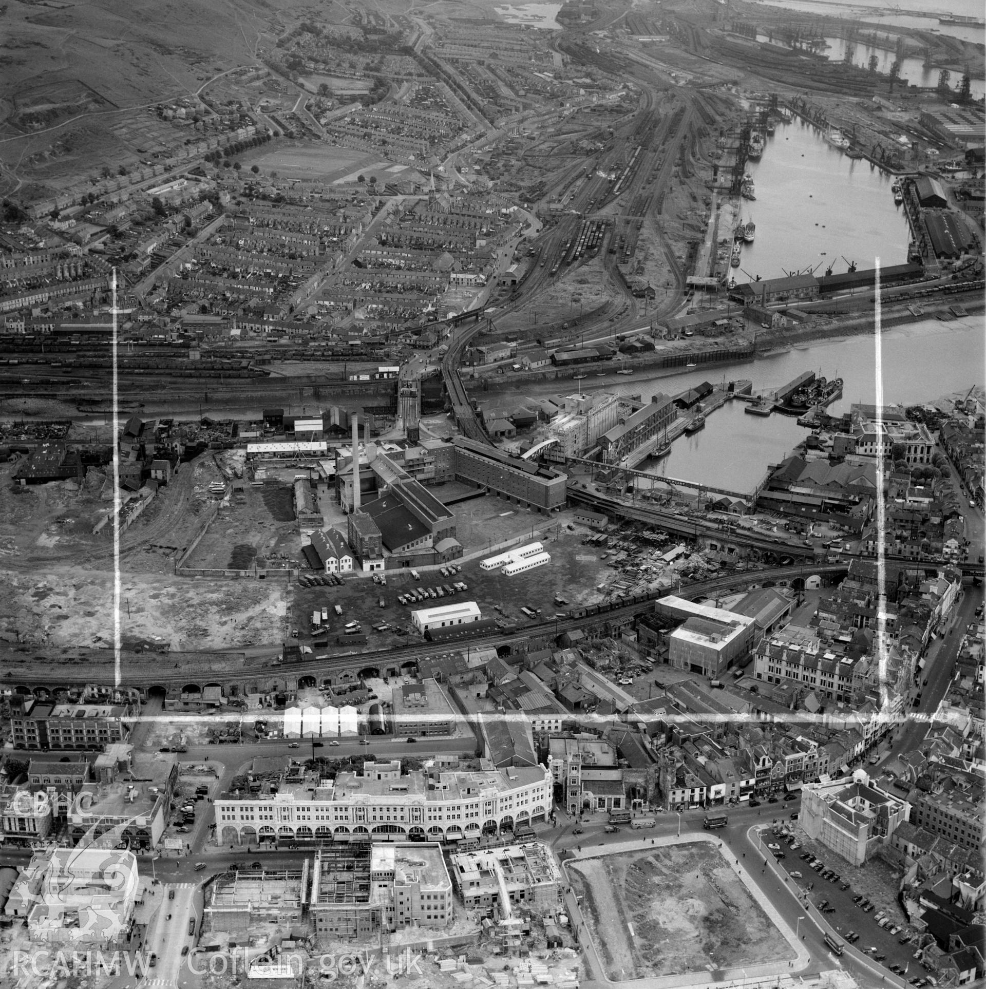 View of Swansea showing Weaver & Co., Ltd. Mill